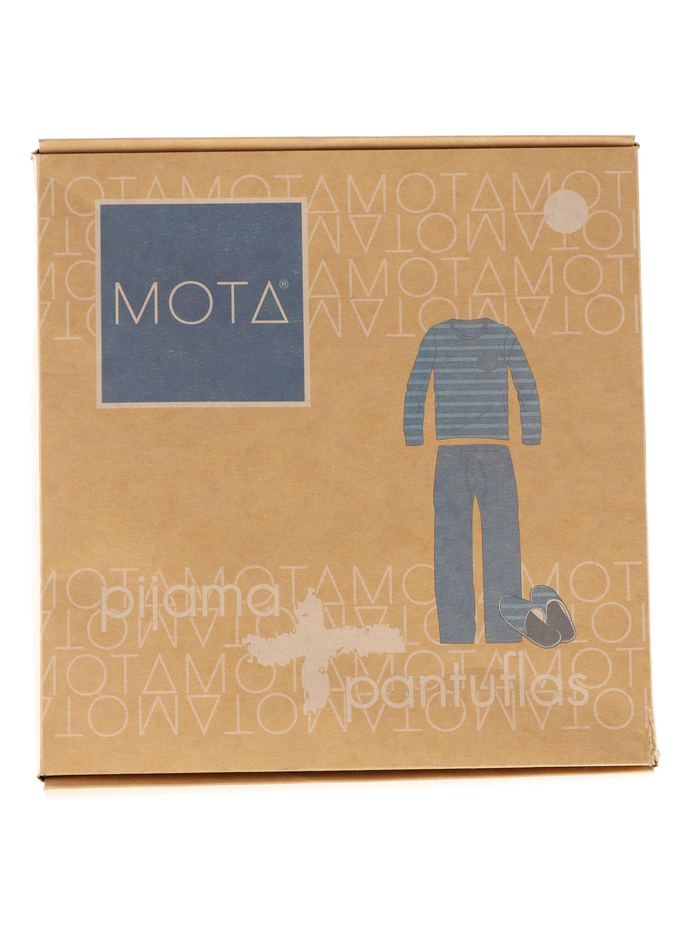 Pijama largo algodón Gris Mota-4