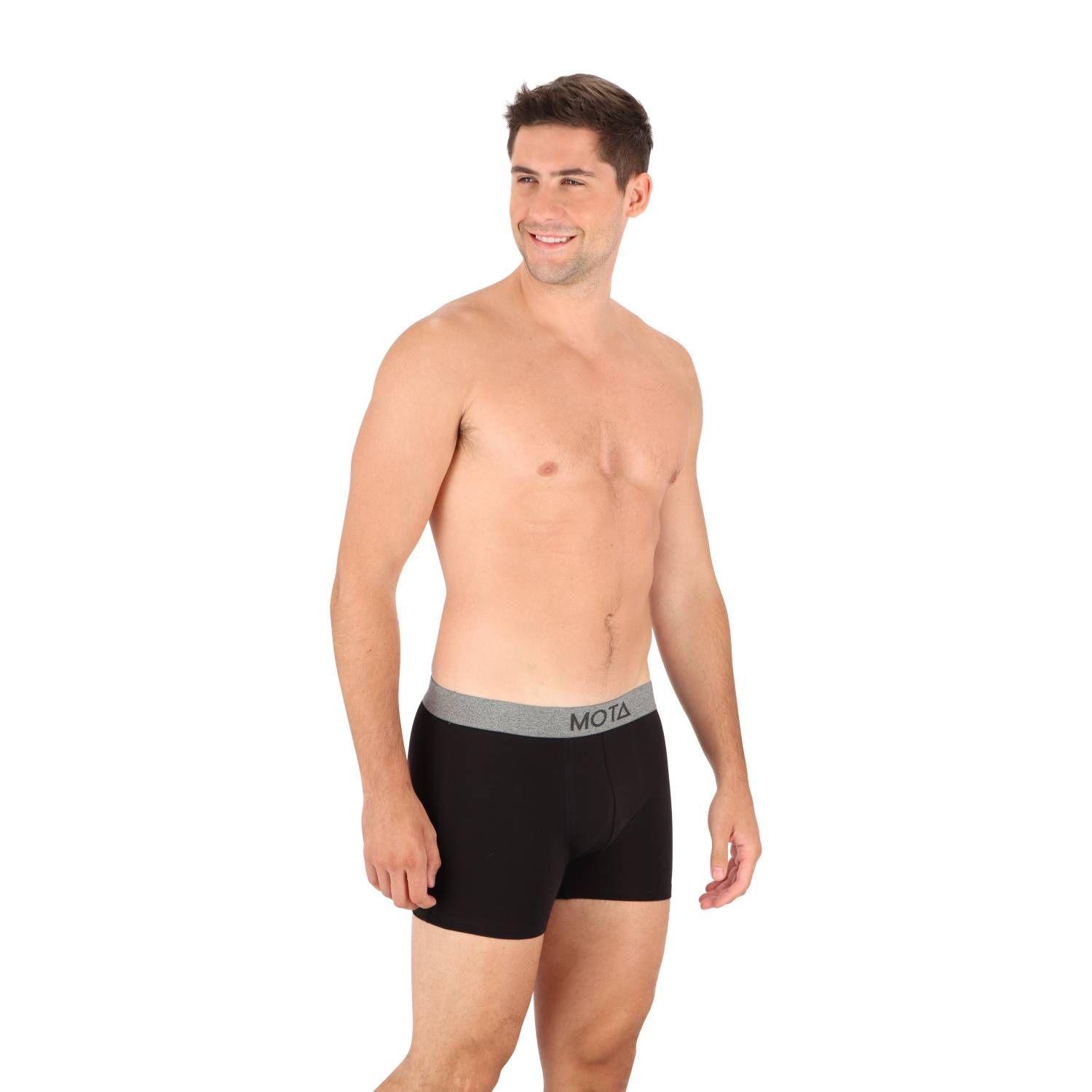 Boxer Hombre Medio Algodón Pack 4 Mota-1