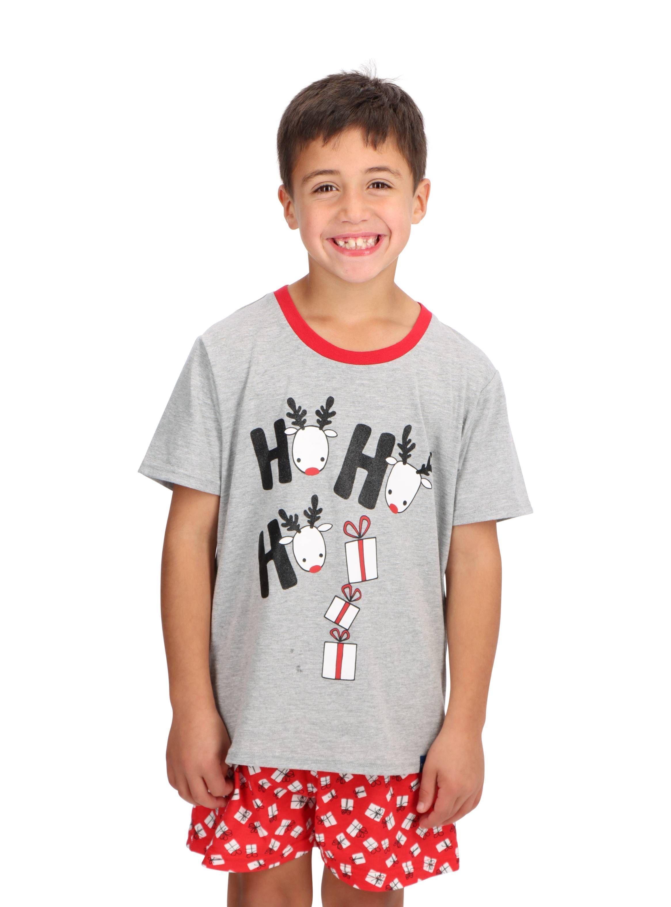 Pijama Corto Algodón Infantil Navidad Mota-0