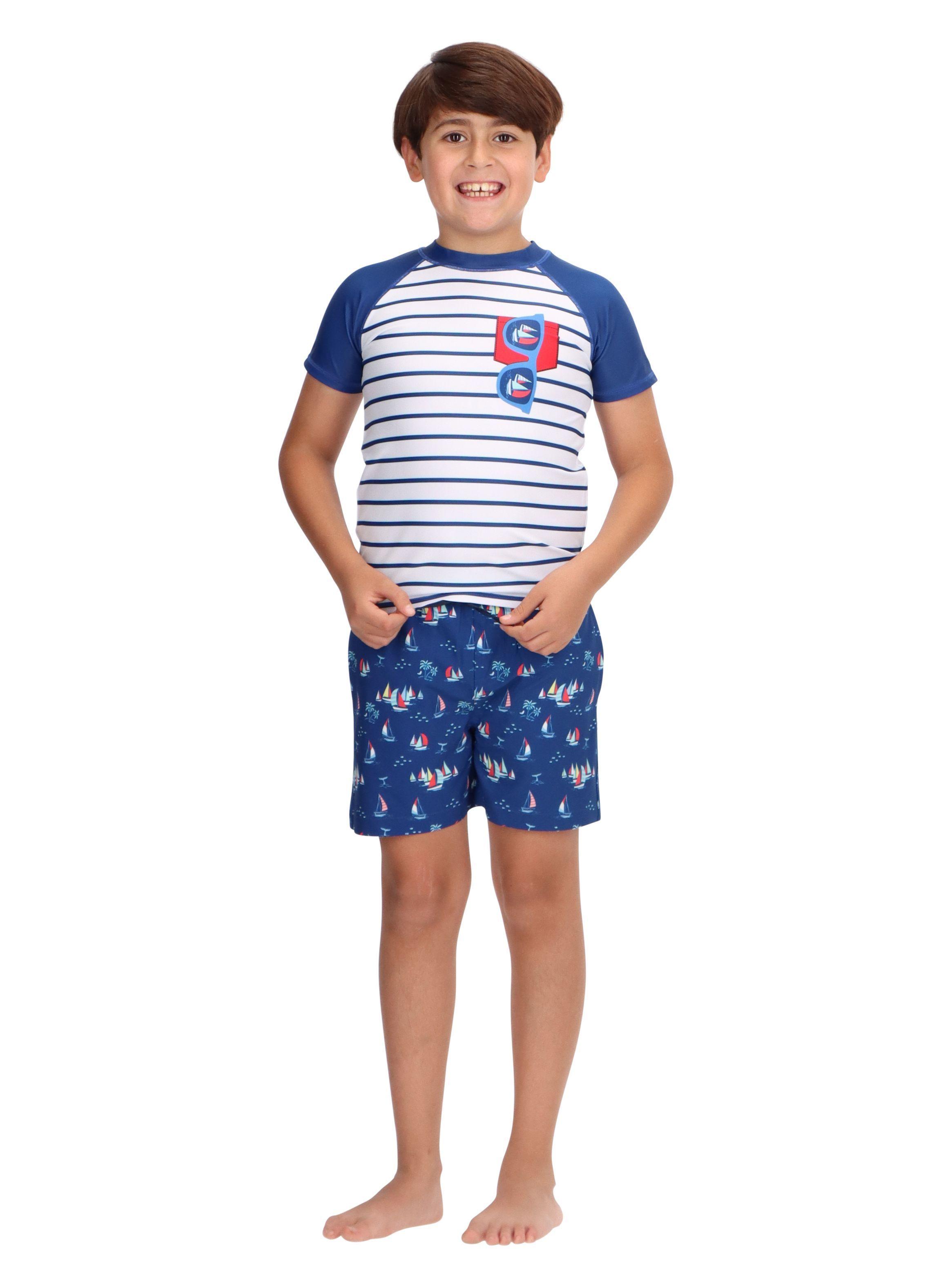 Traje de Baño Infantil Azul Mota -0