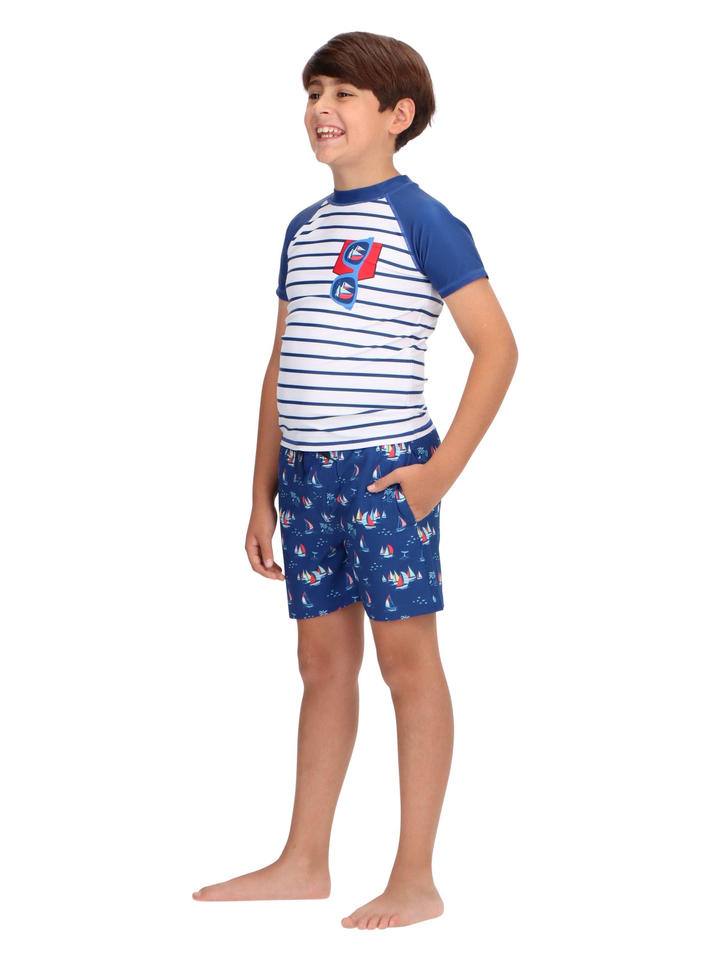 Traje de Baño Infantil Azul Mota -1