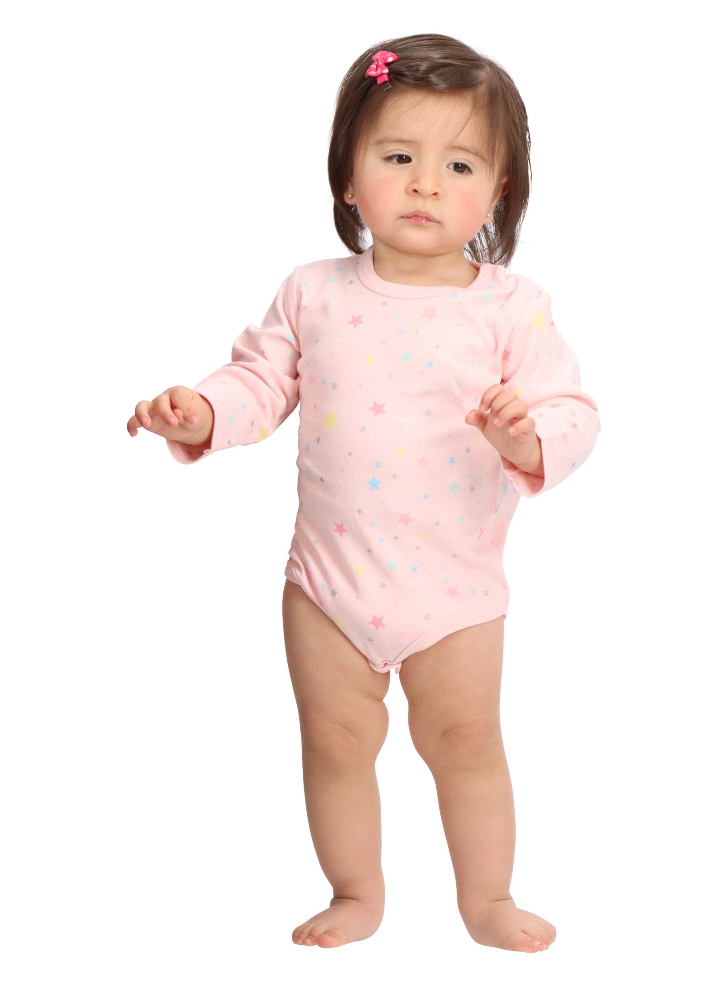 Body Manga larga Algodón Niña Coral Motita-3