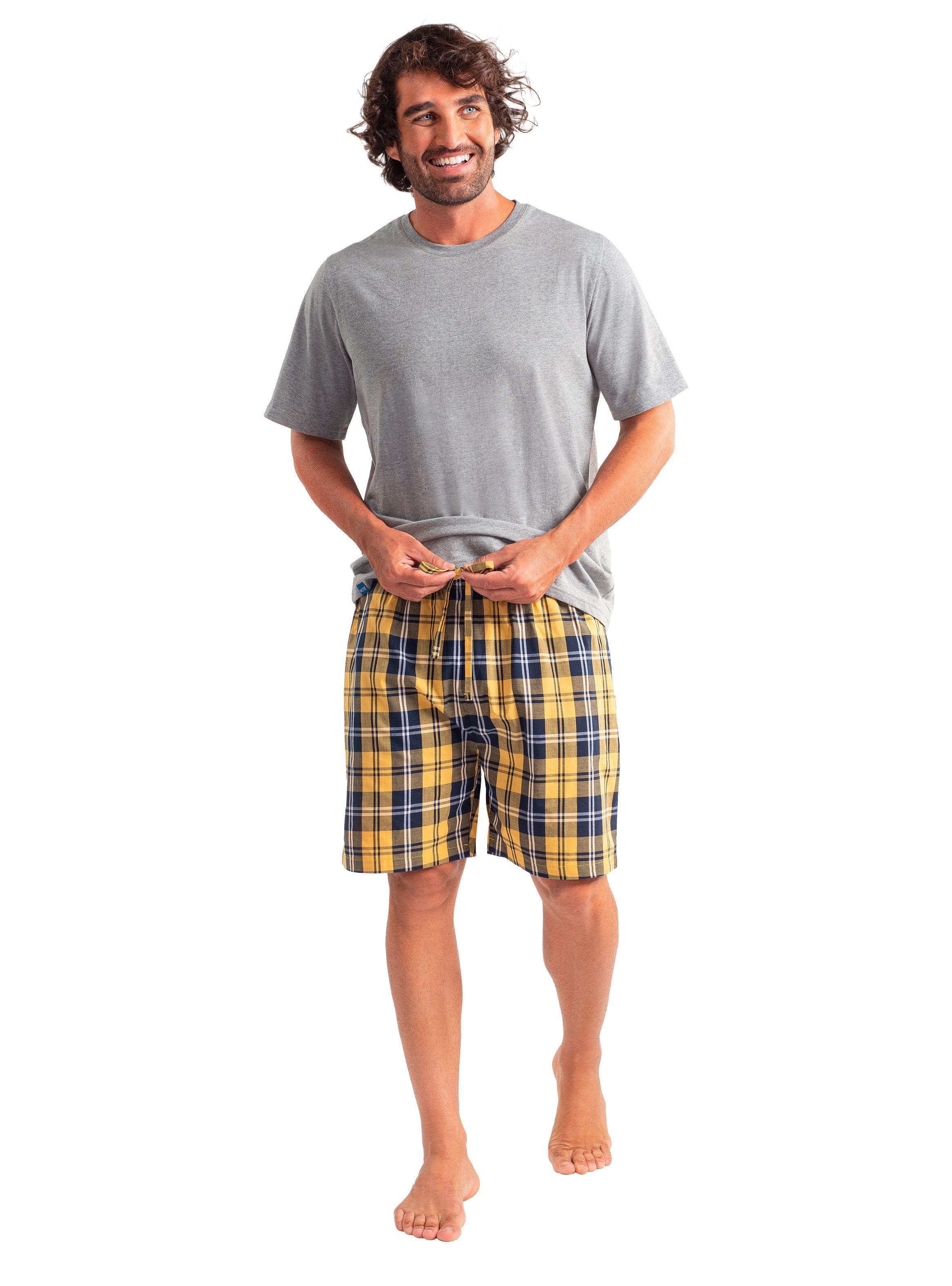 Pijama Corto Melange Diseño Algodón Mota-2