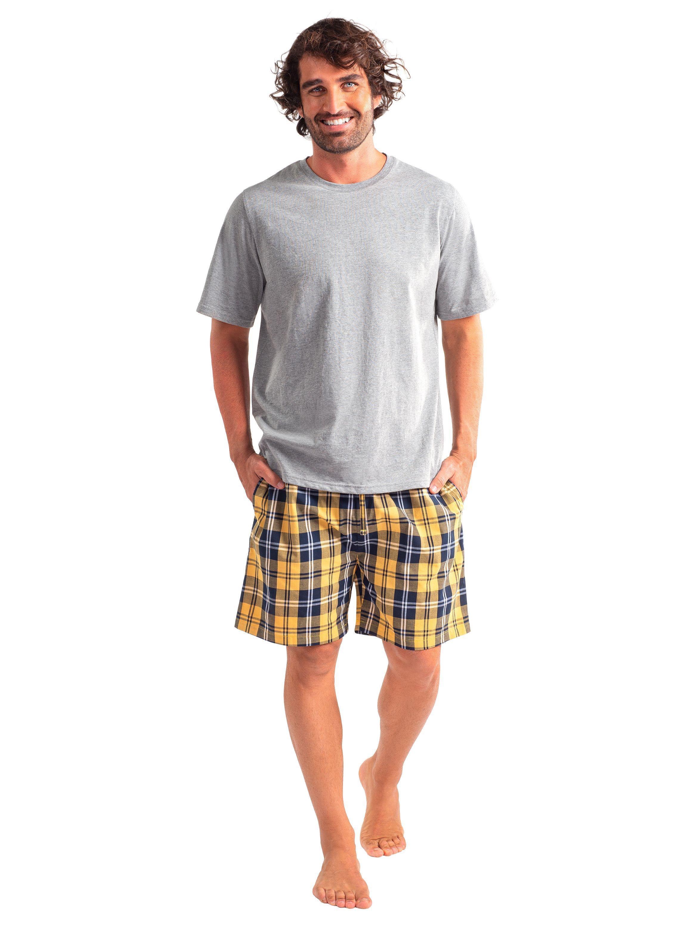 Pijama Corto Melange Diseño Algodón Mota-0