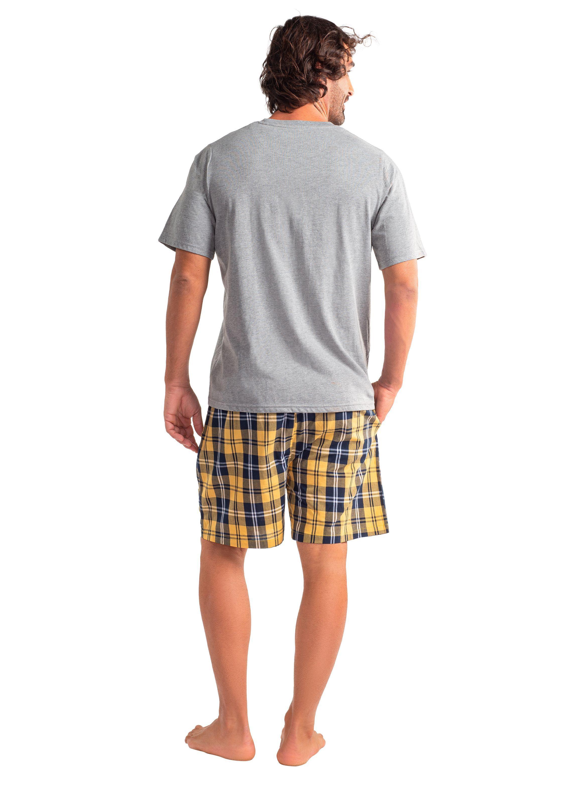 Pijama Corto Melange Diseño Algodón Mota-3