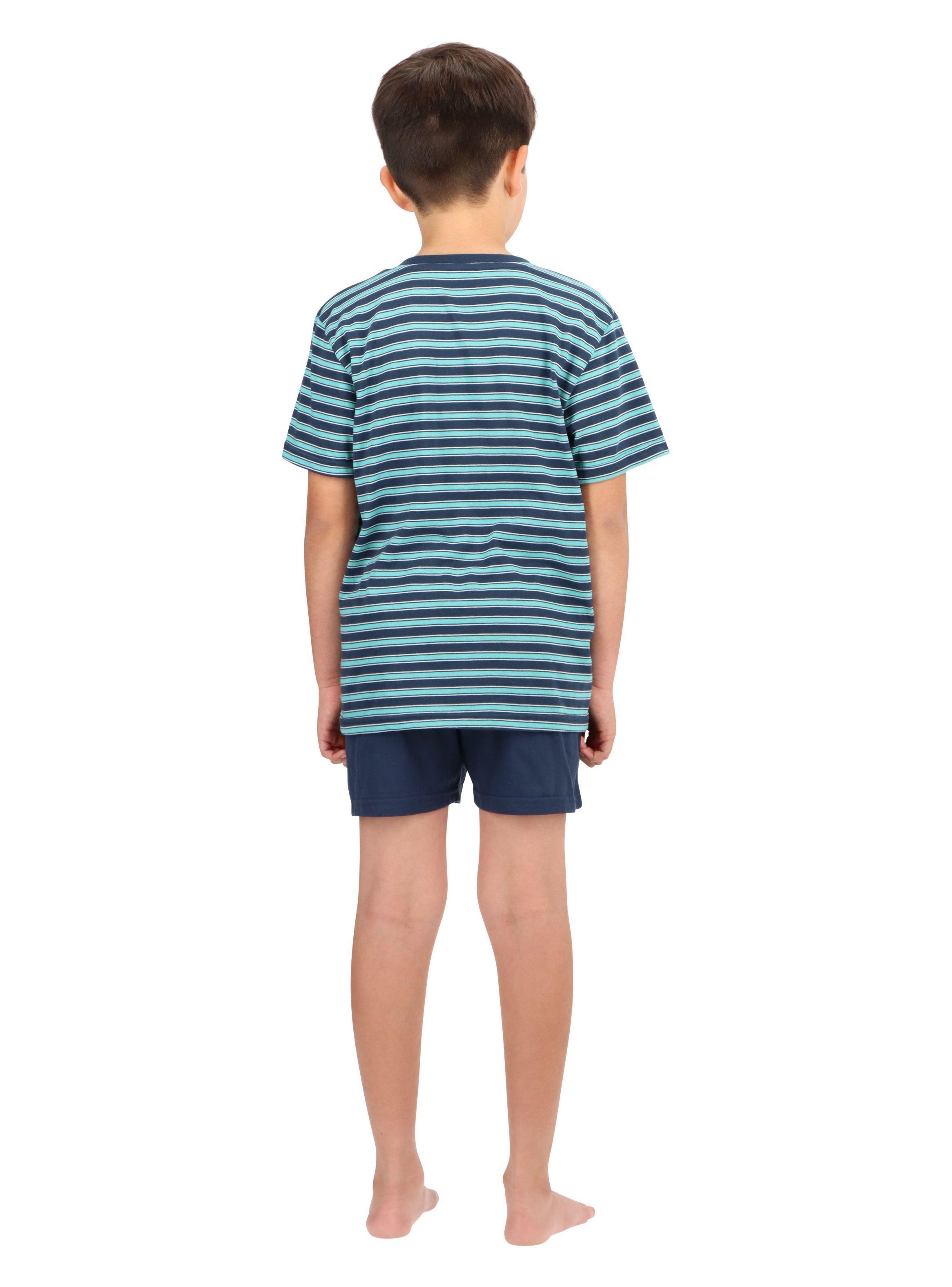 Pijama Corto Infantil Azul Mota-4