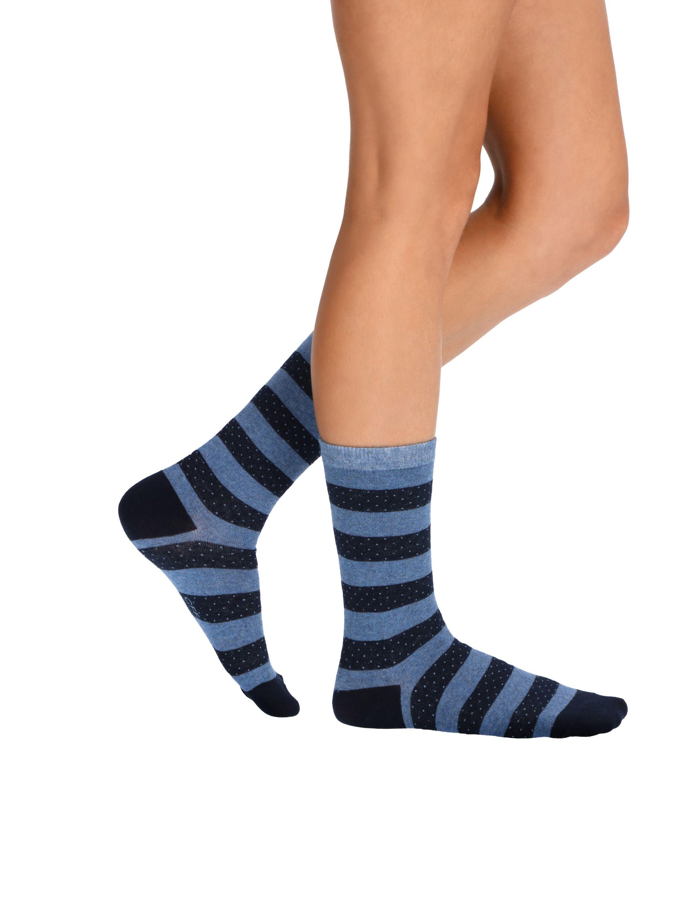 CALCETÍN CORTO ALGODÓN PACK 4 AZUL CAFFARENA -4