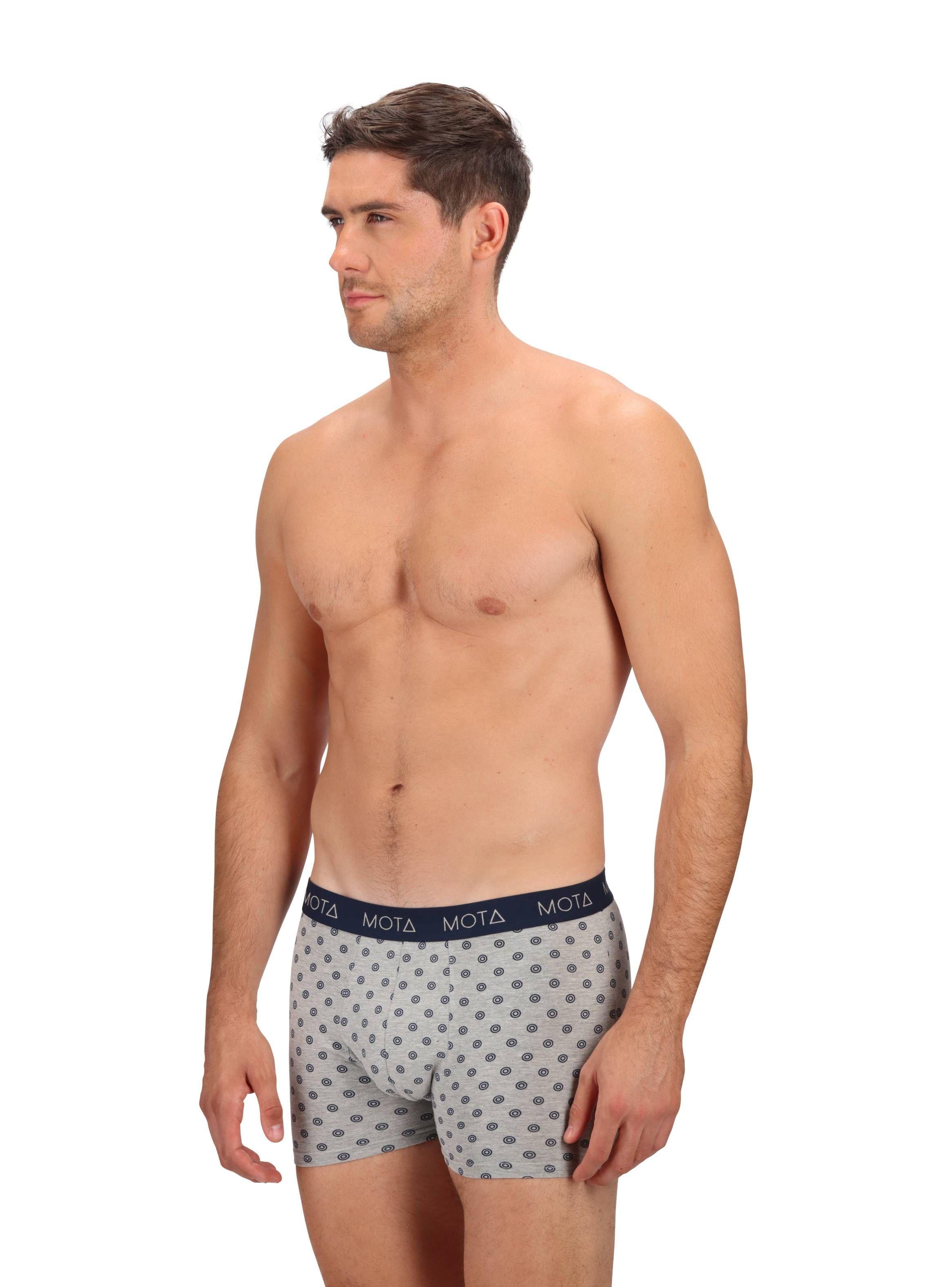 Boxer Medio Algodón Pack 3 Azul Mota-4