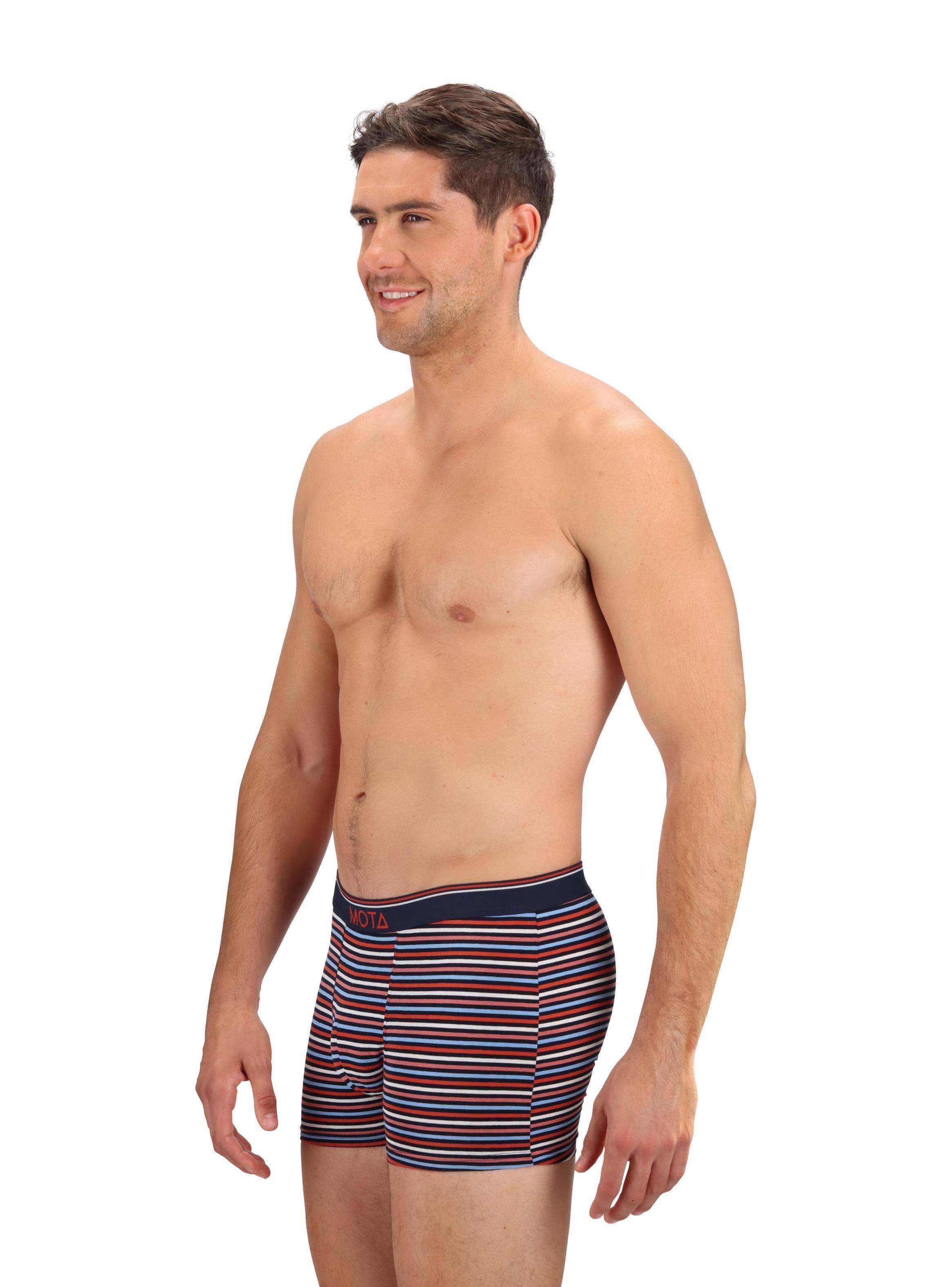 Boxer Medio Pack 4 Algodón Azul Mota-7