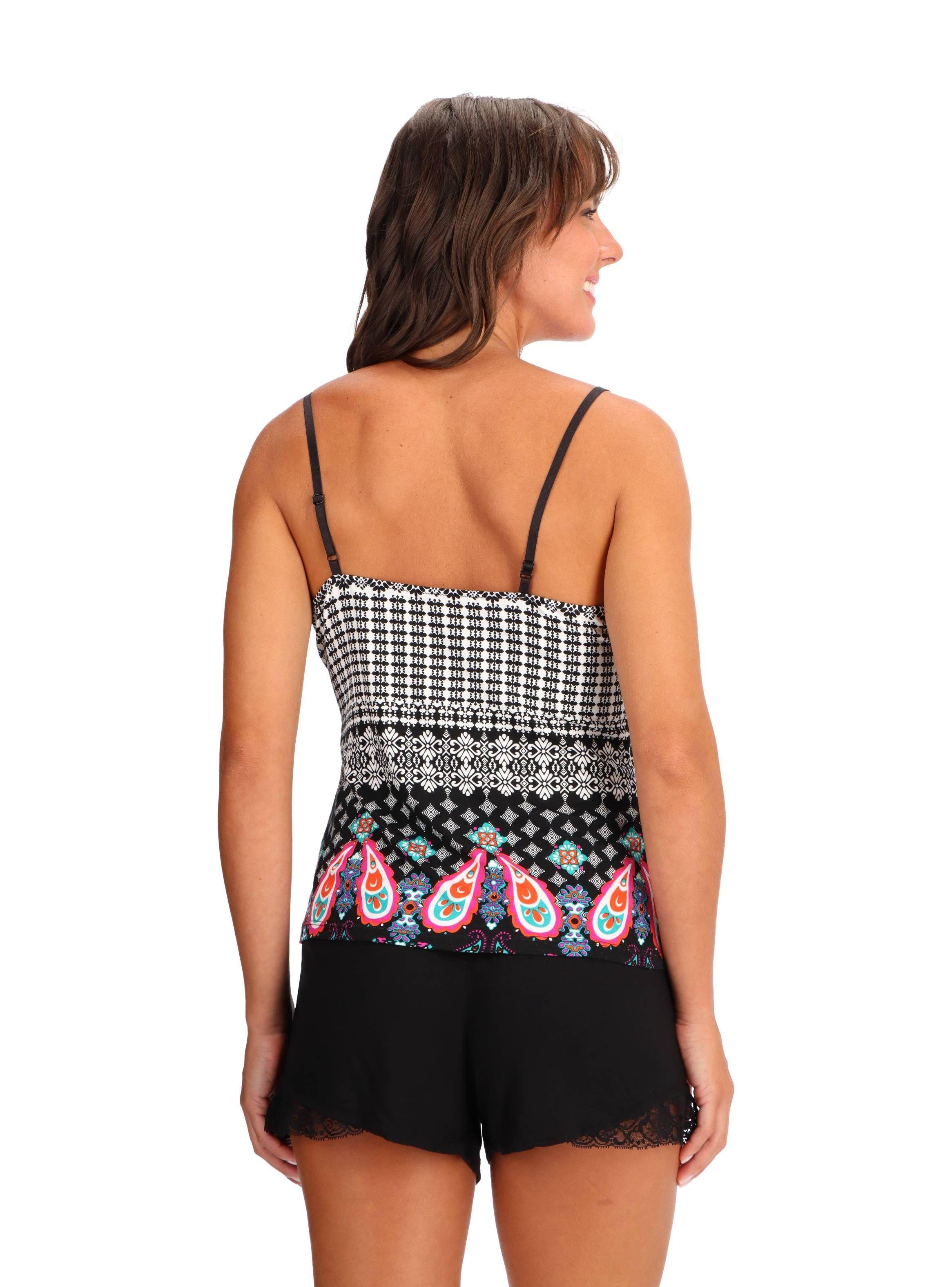 Pijama Corto Negro Viscosa Caffarena-1