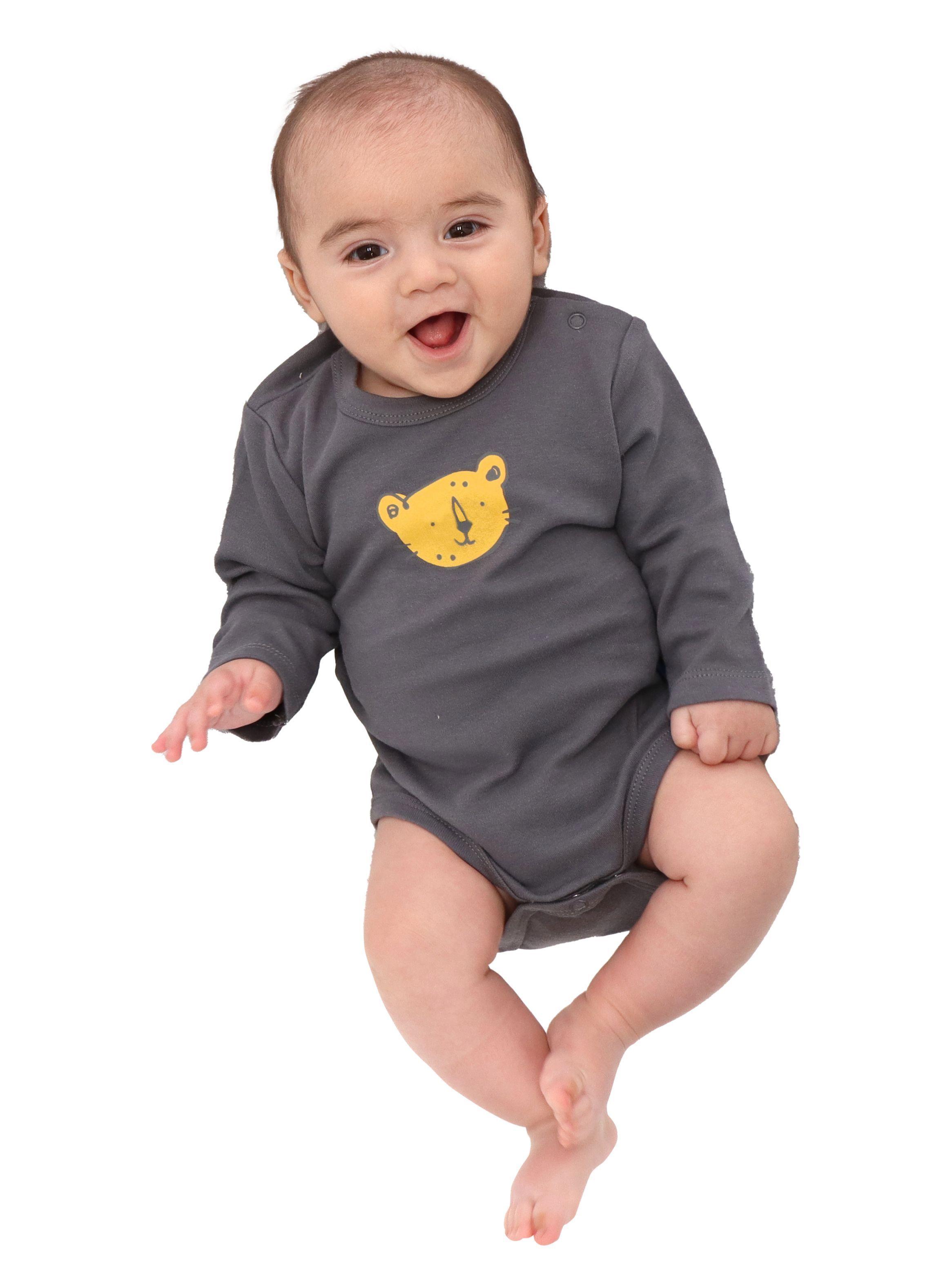 Body Niño Manga Larga Pack 3 Gris Motita-1