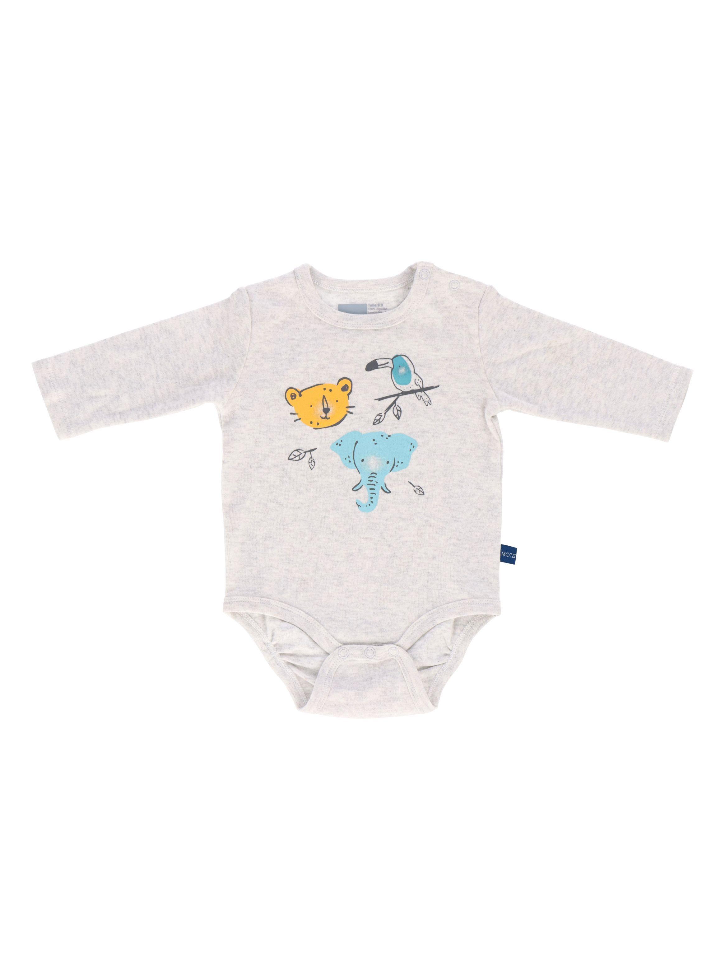 Body Niño Manga Larga Pack 3 Gris Motita-4
