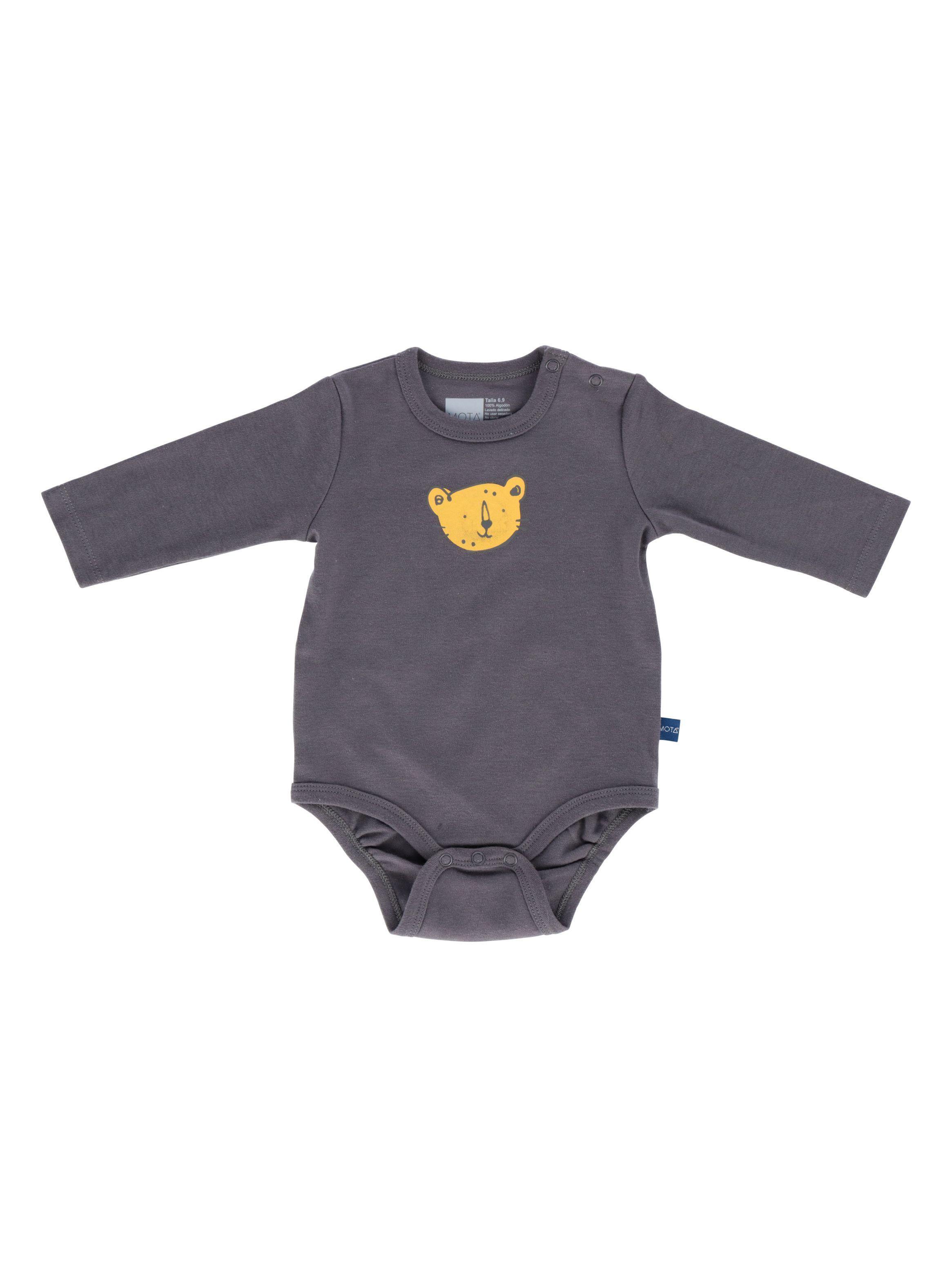 Body Niño Manga Larga Pack 3 Gris Motita-5