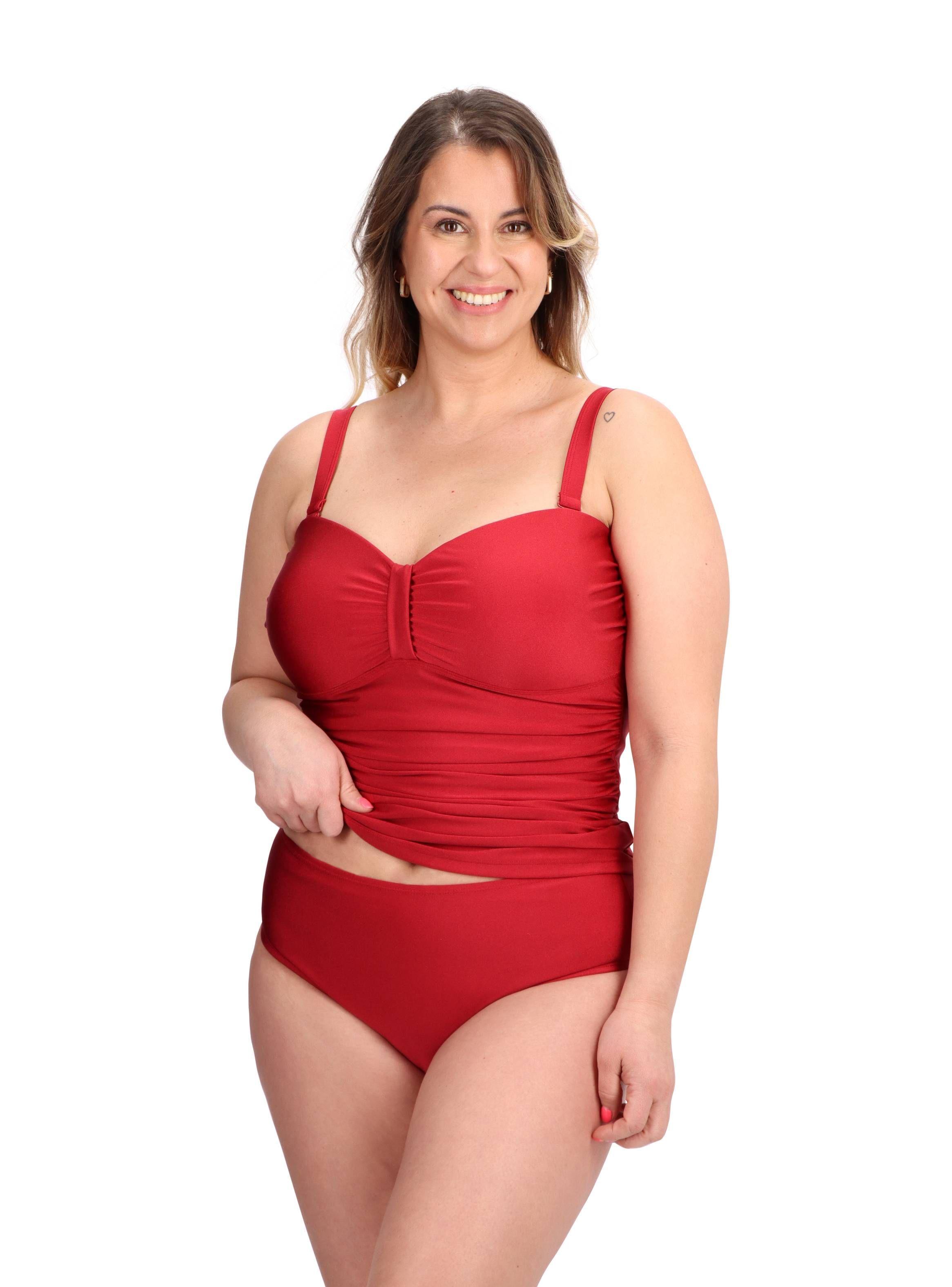 Bikini Tankini Modelante Rojo Caffarena-0