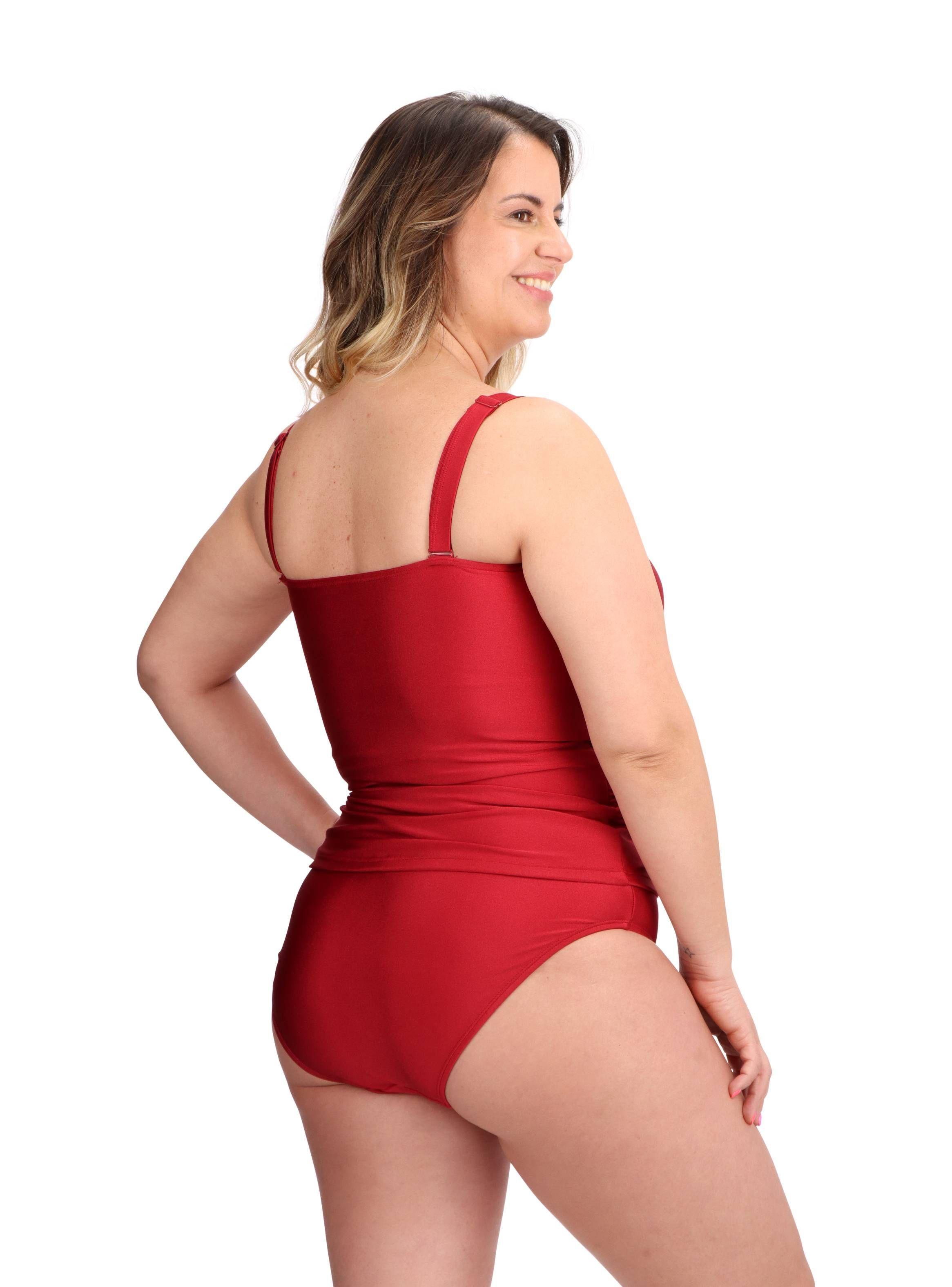 Bikini Tankini Modelante Rojo Caffarena-3