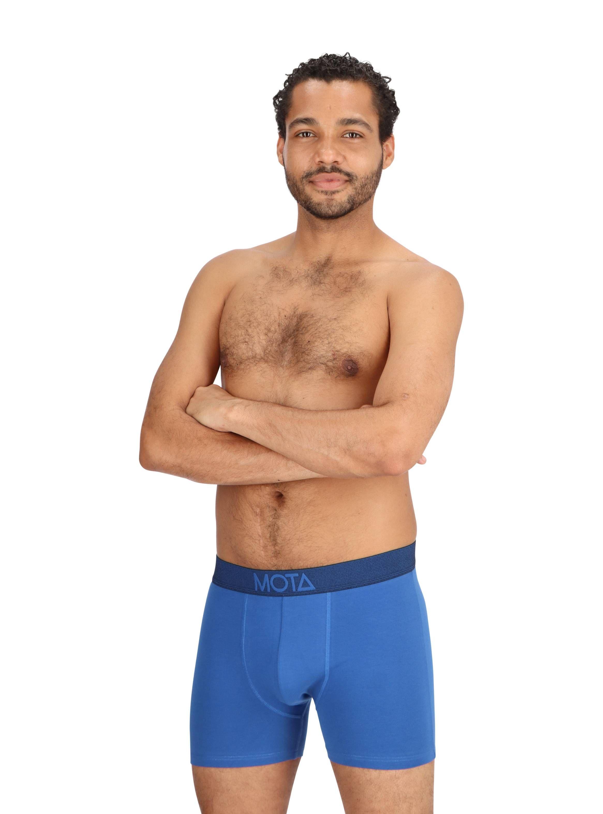 Bóxer Medio Algodón Pack 4 Azul-4