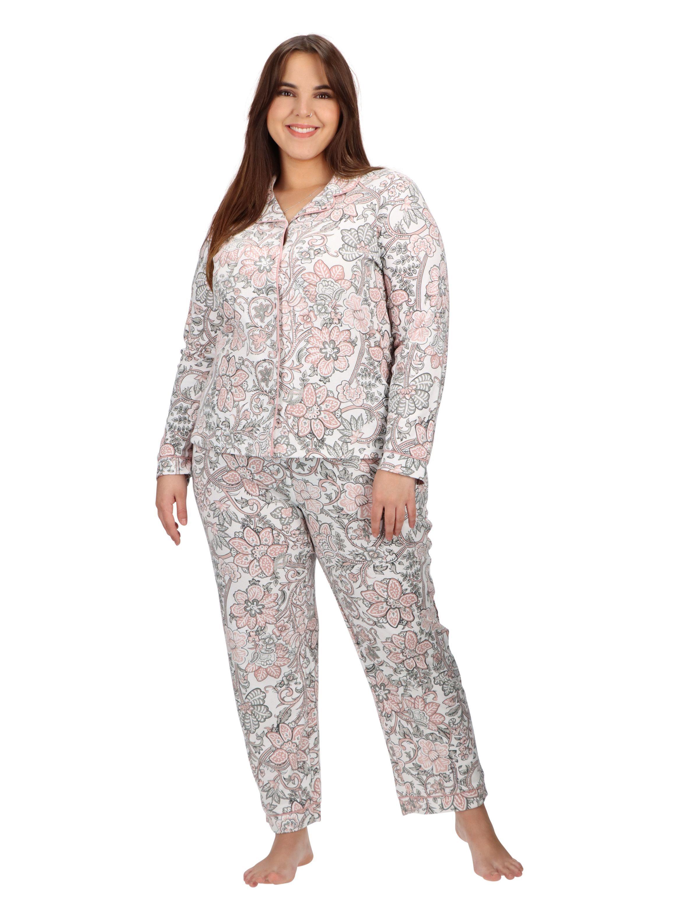 PIJAMA LARGO ALGODÓN CAFFARENA PALO ROSA-1