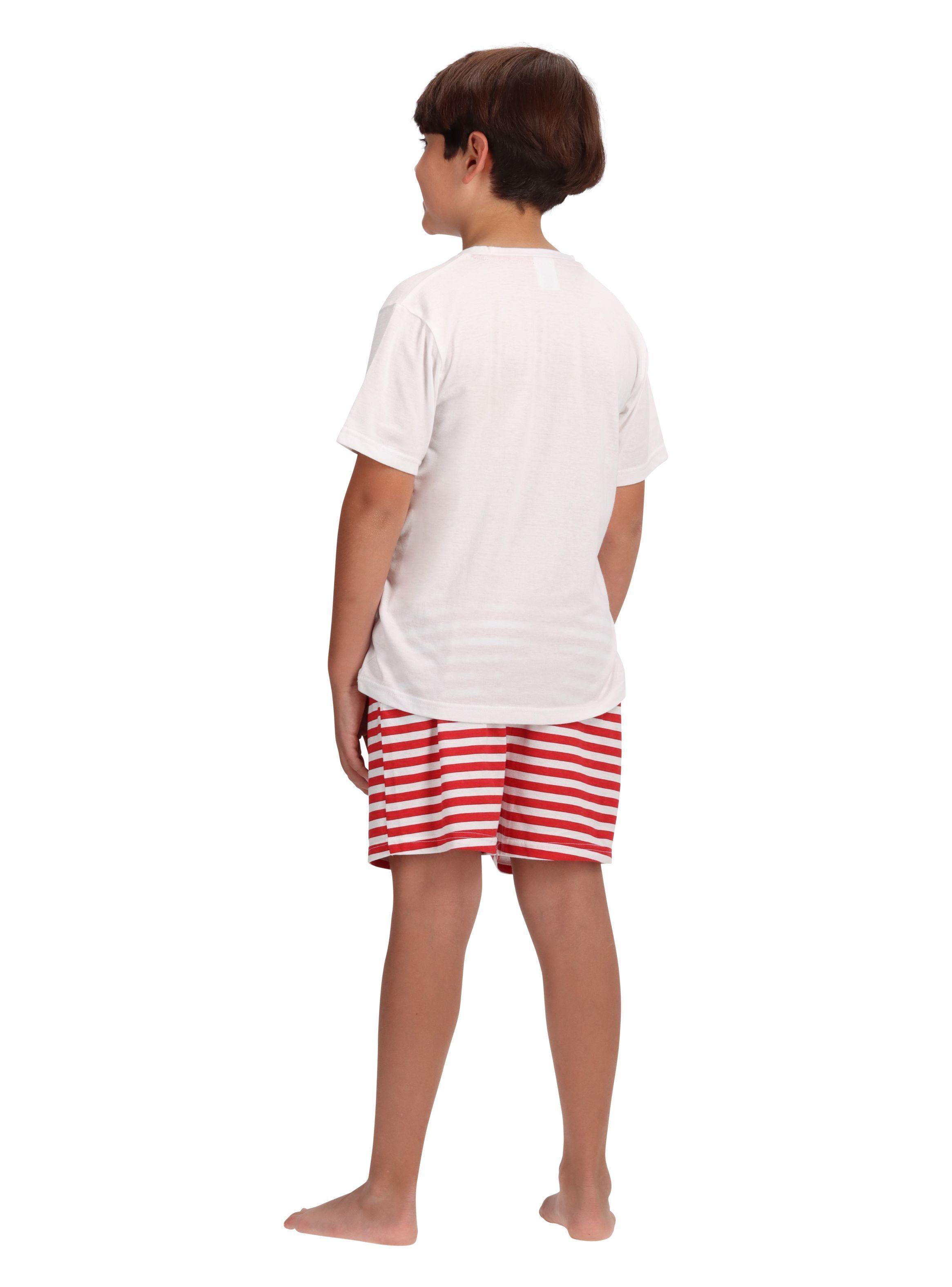 Pijama Corto Infantil-Juvenil Rojo Mota -3