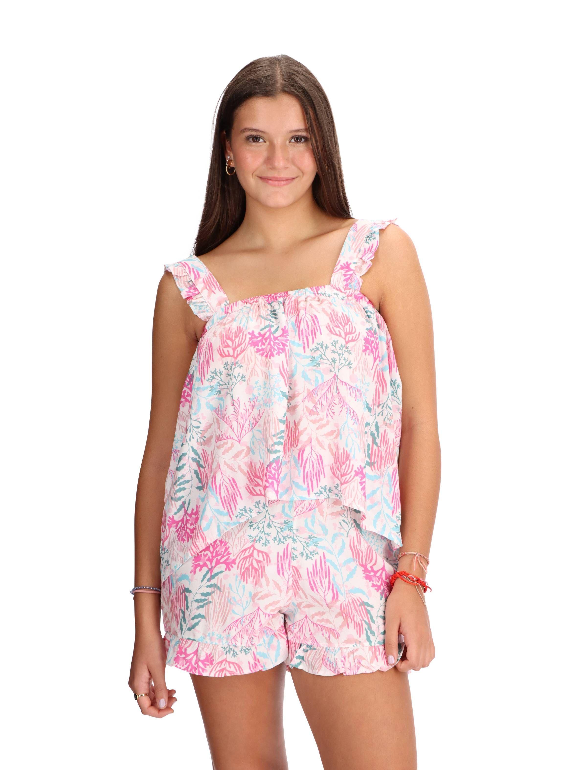 Pijama Rosado Viscosa Caffarena-1