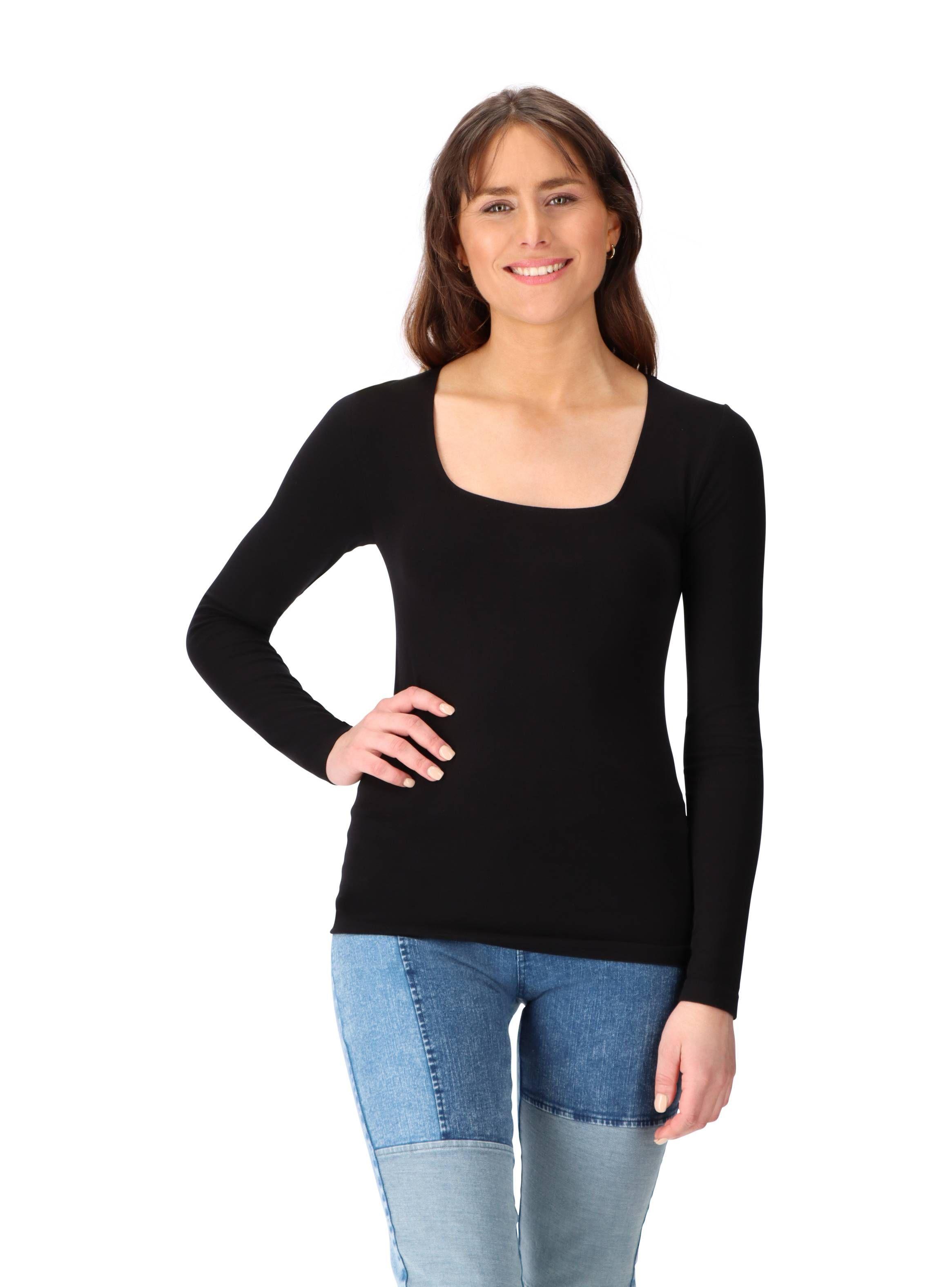 Polera viscosa Escote Cuadrado Caffarena-0