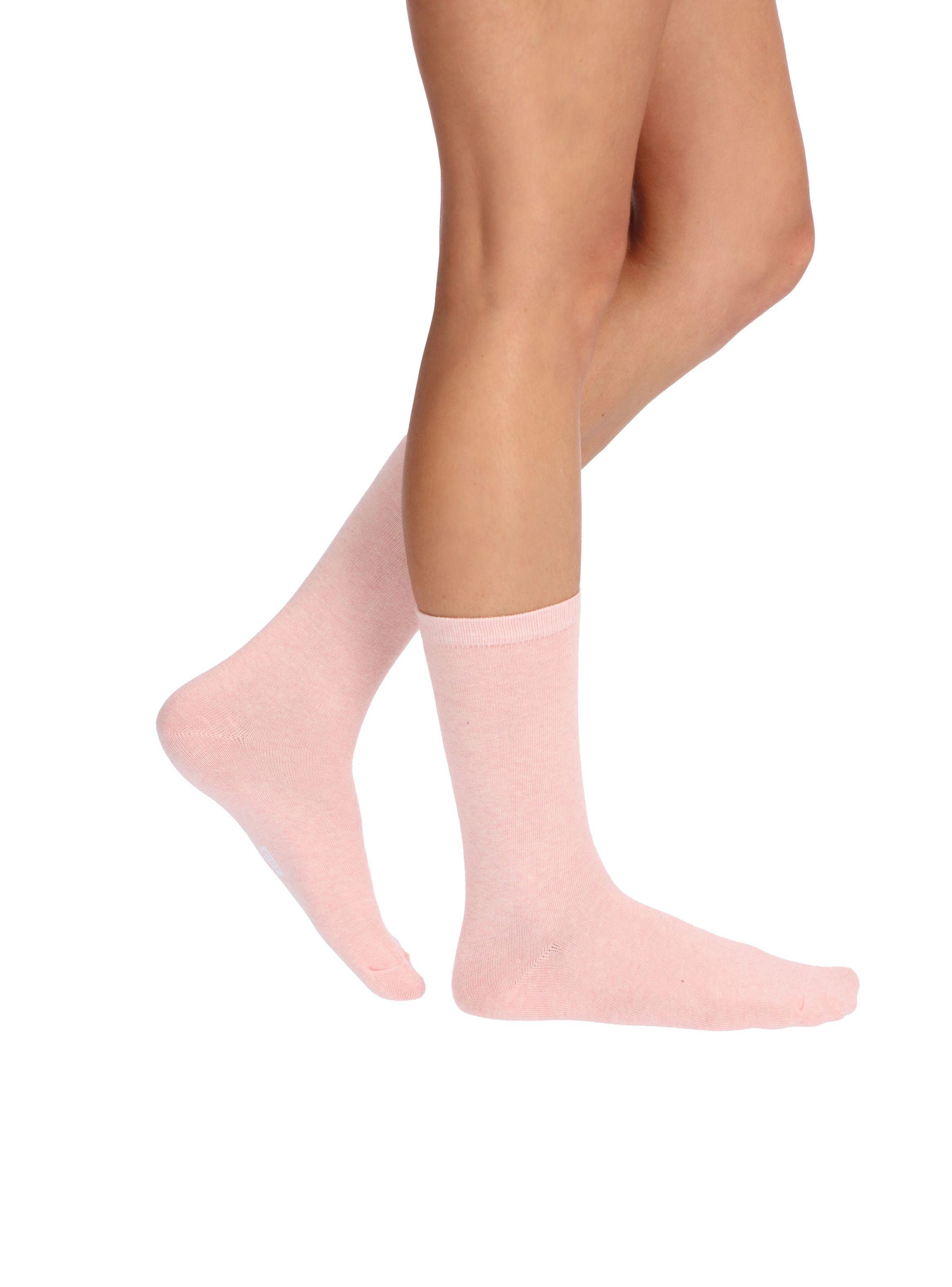 CALCETÍN CORTO ALGODÓN PACK 3 CAFFARENA ROSADO-2