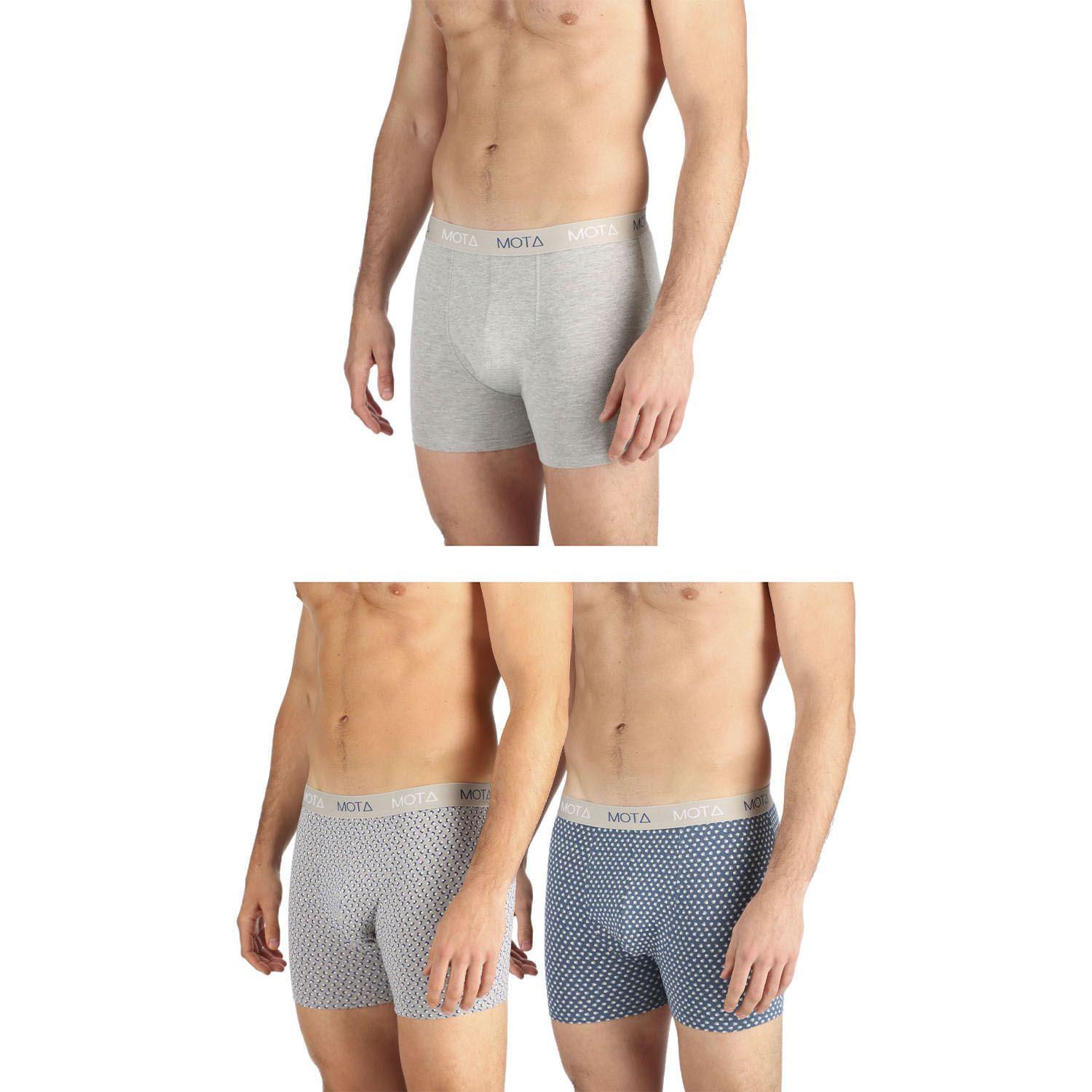 Boxer Hombre Algodón Medio Pack 3 Mota-0