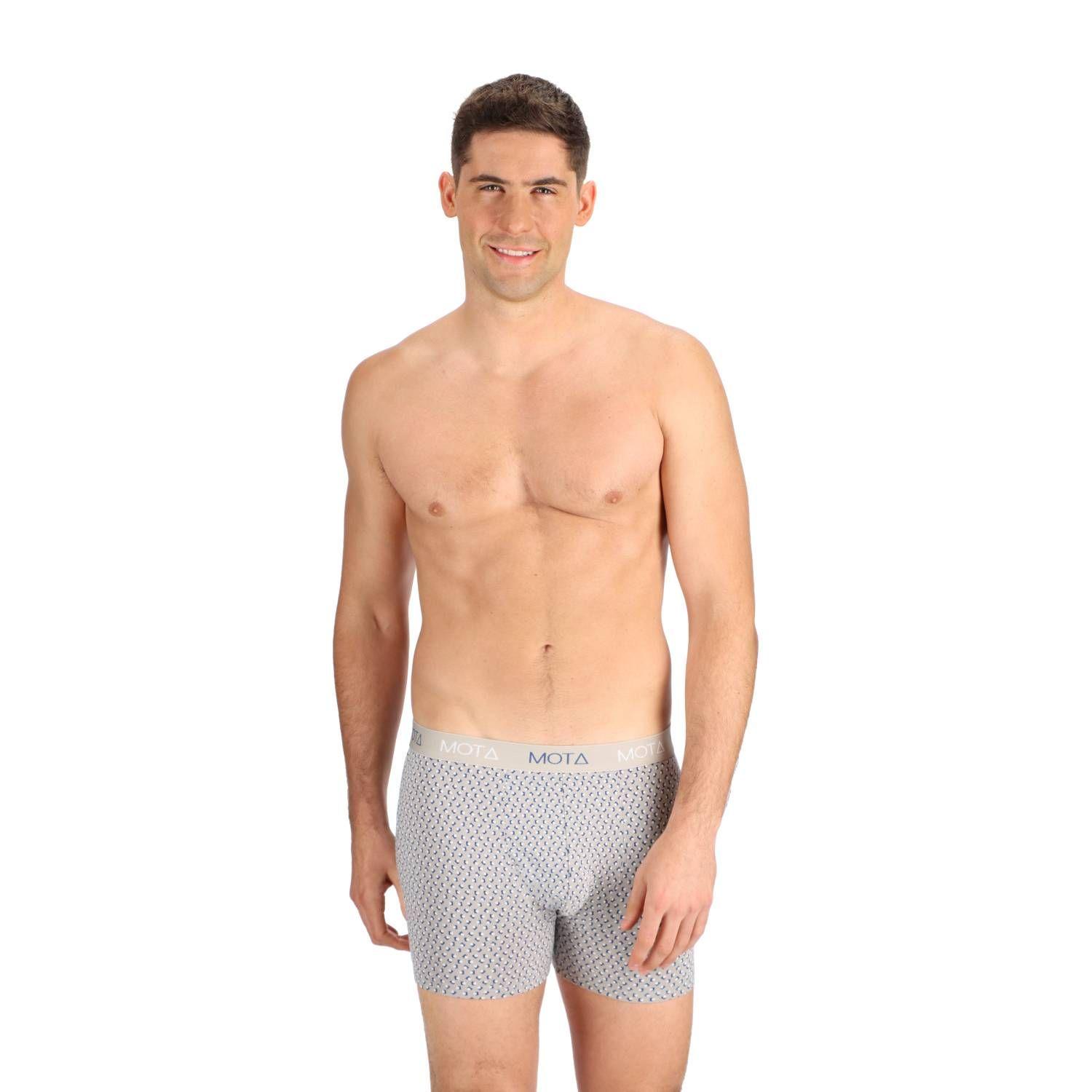 Boxer Hombre Algodón Medio Pack 3 Mota-1