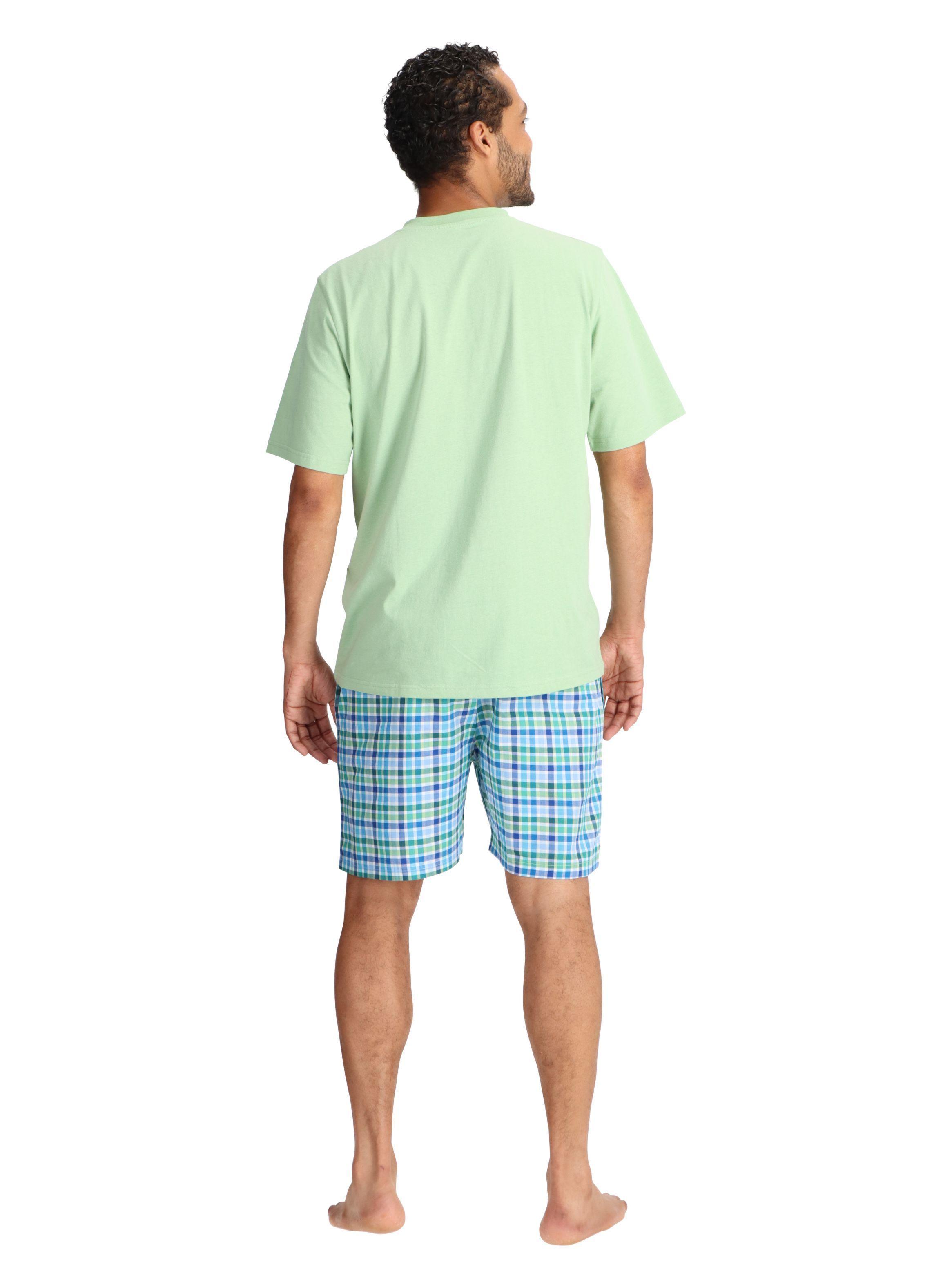 Pijama Corto Hombre Verde Mota -3