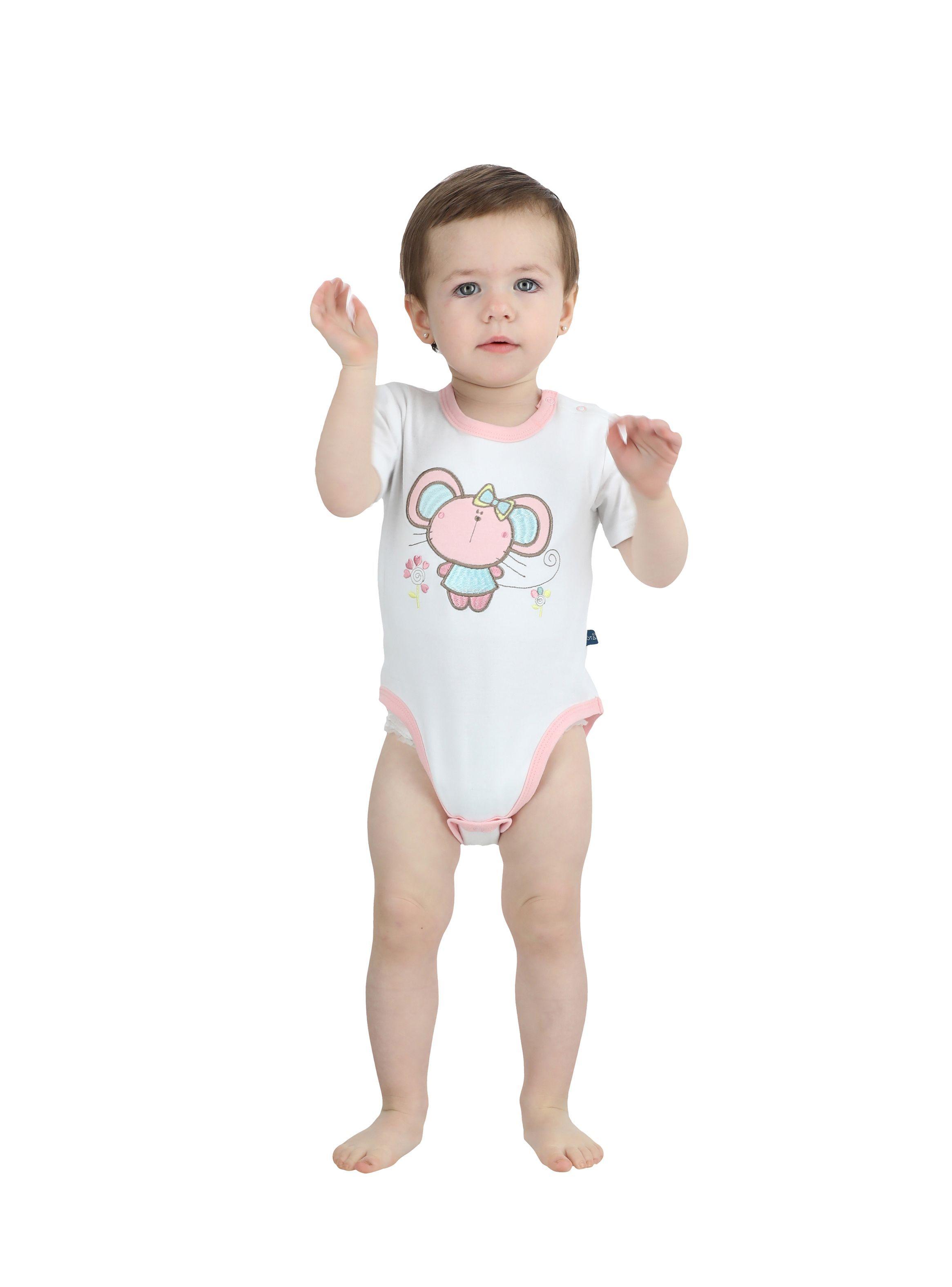 Body manga Corta Pack 3 Niña Motita-5