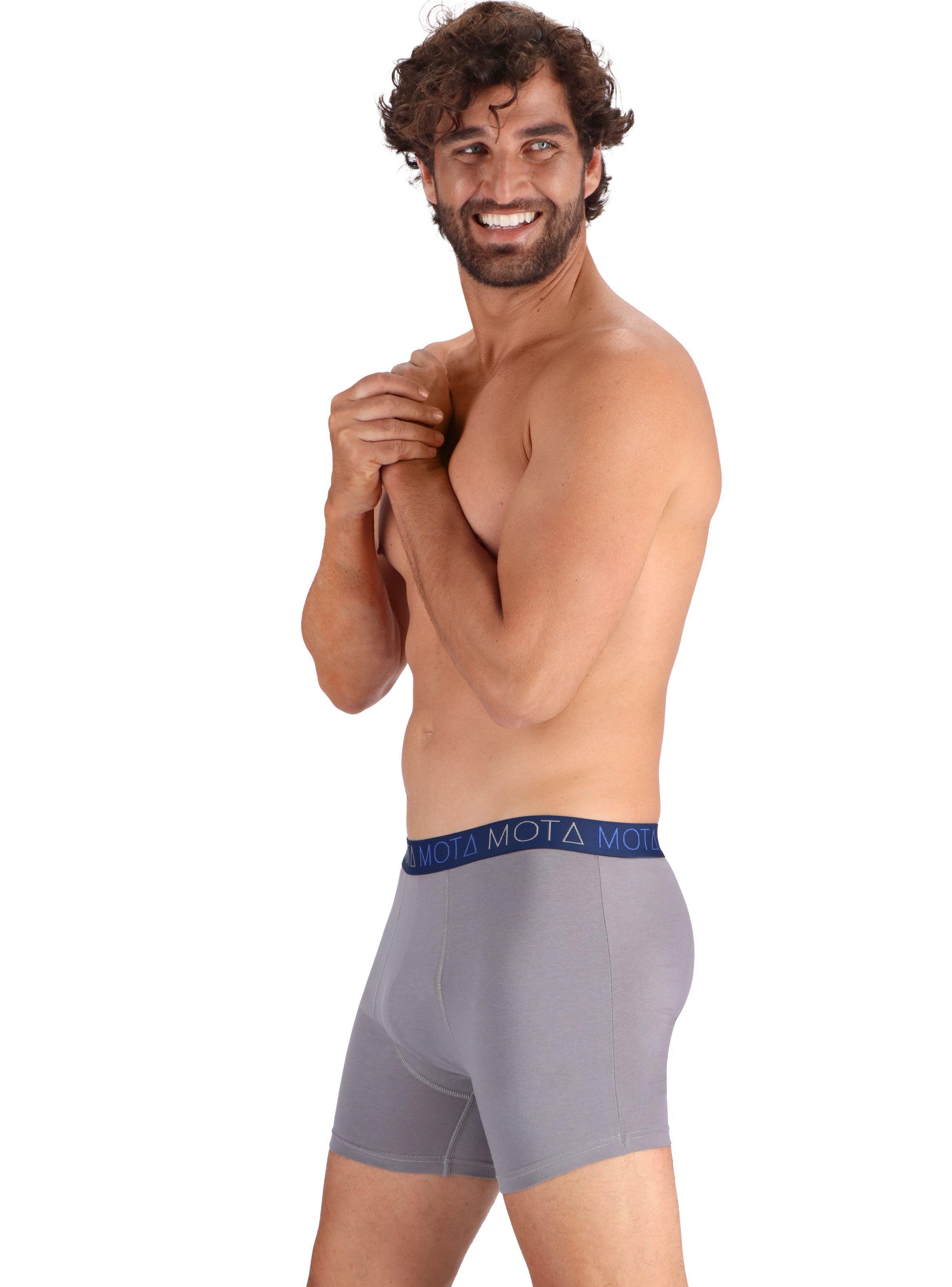 Bóxer medio azul Algodón pack 4 Mota-0