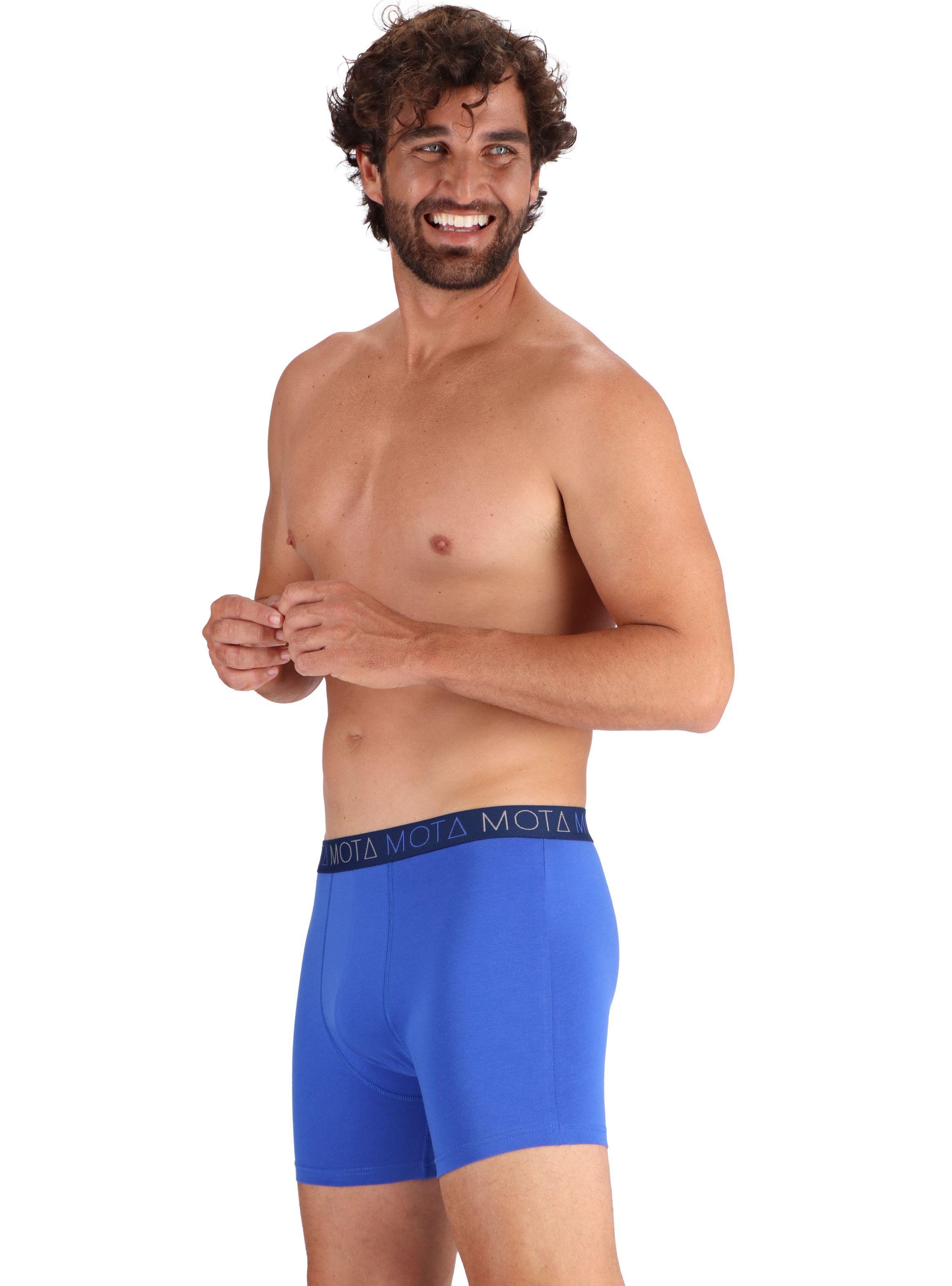 Bóxer medio azul Algodón pack 4 Mota-2