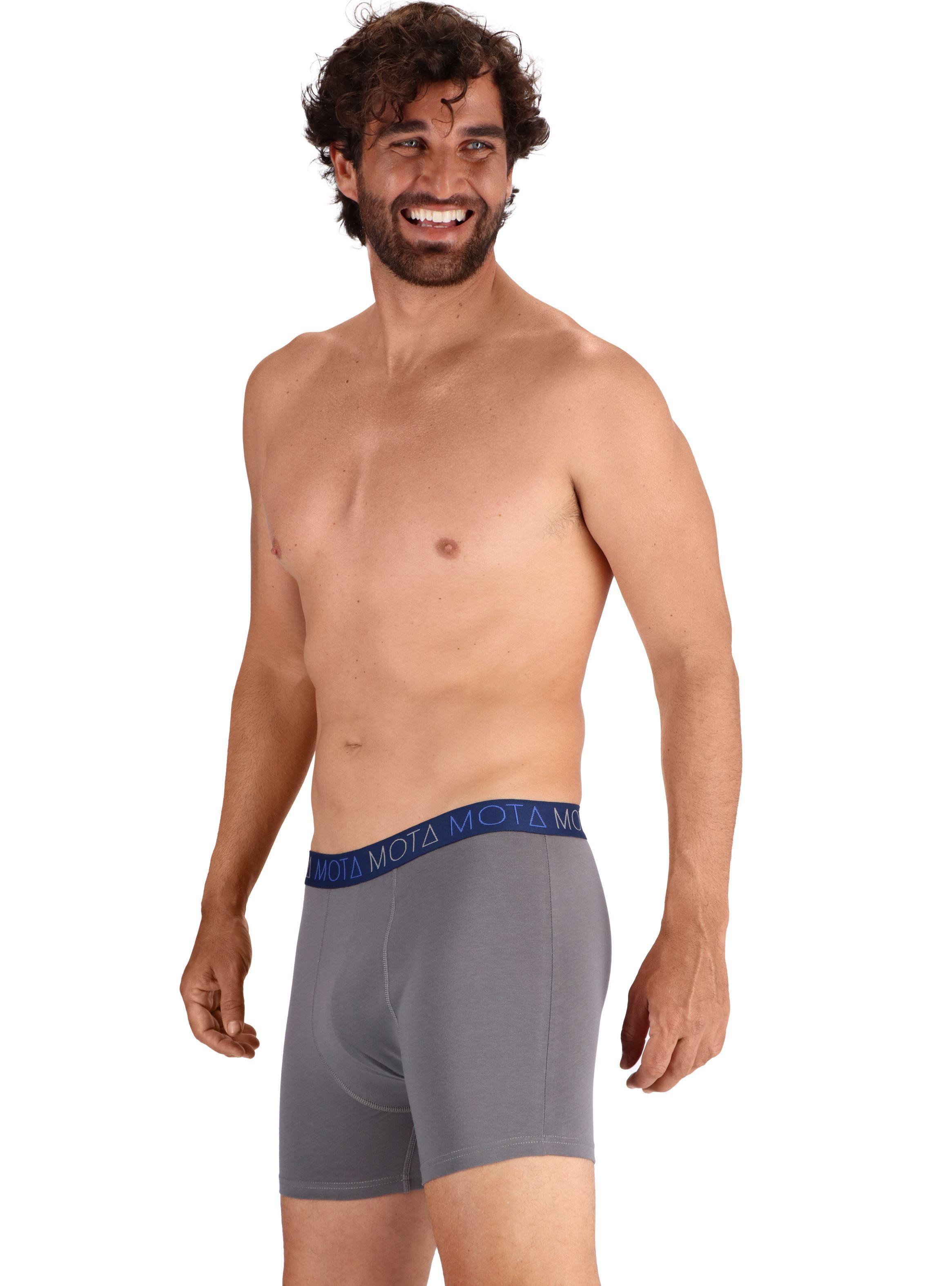 Bóxer medio azul Algodón pack 4 Mota-3