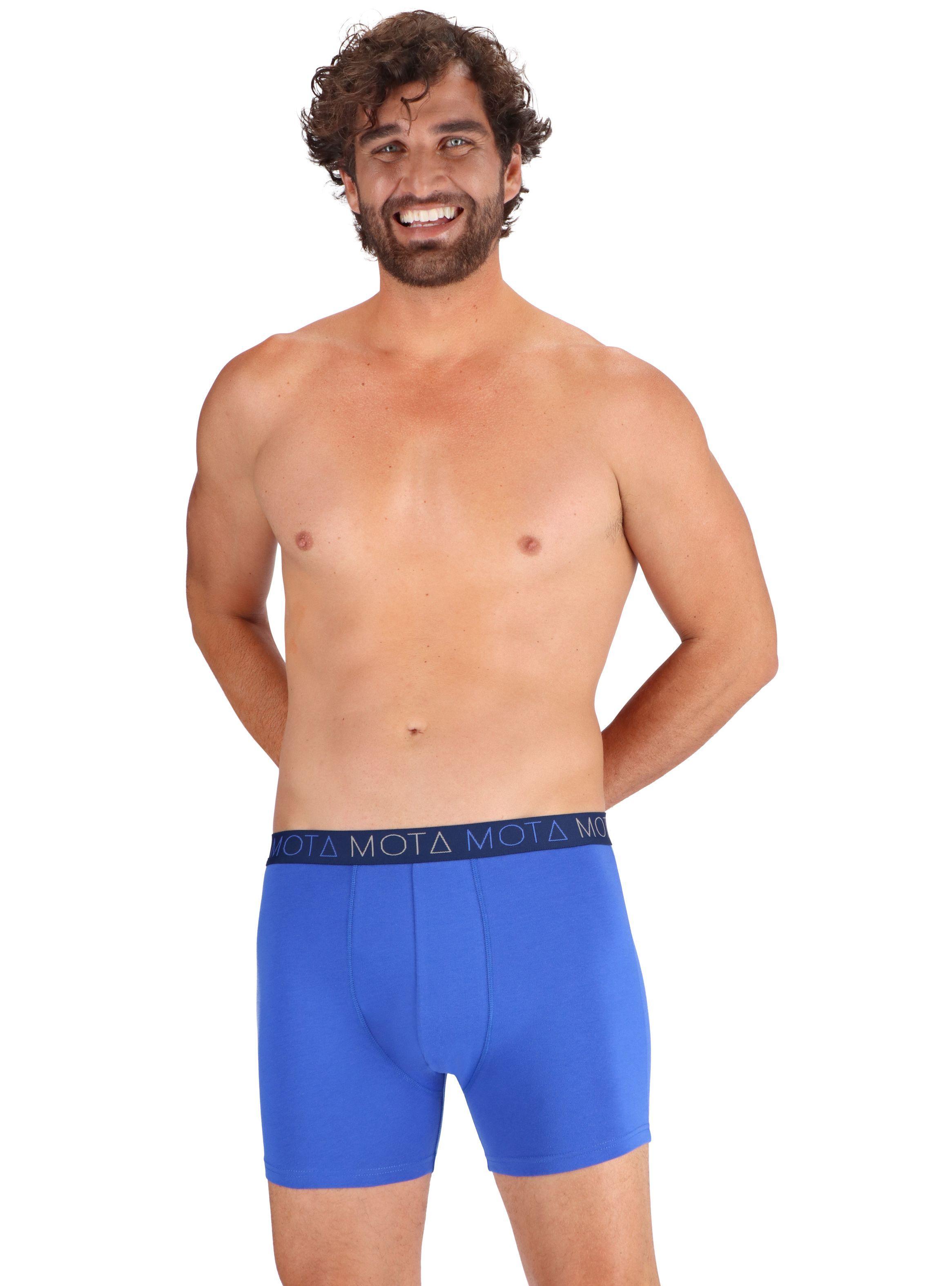 Bóxer medio azul Algodón pack 4 Mota-4