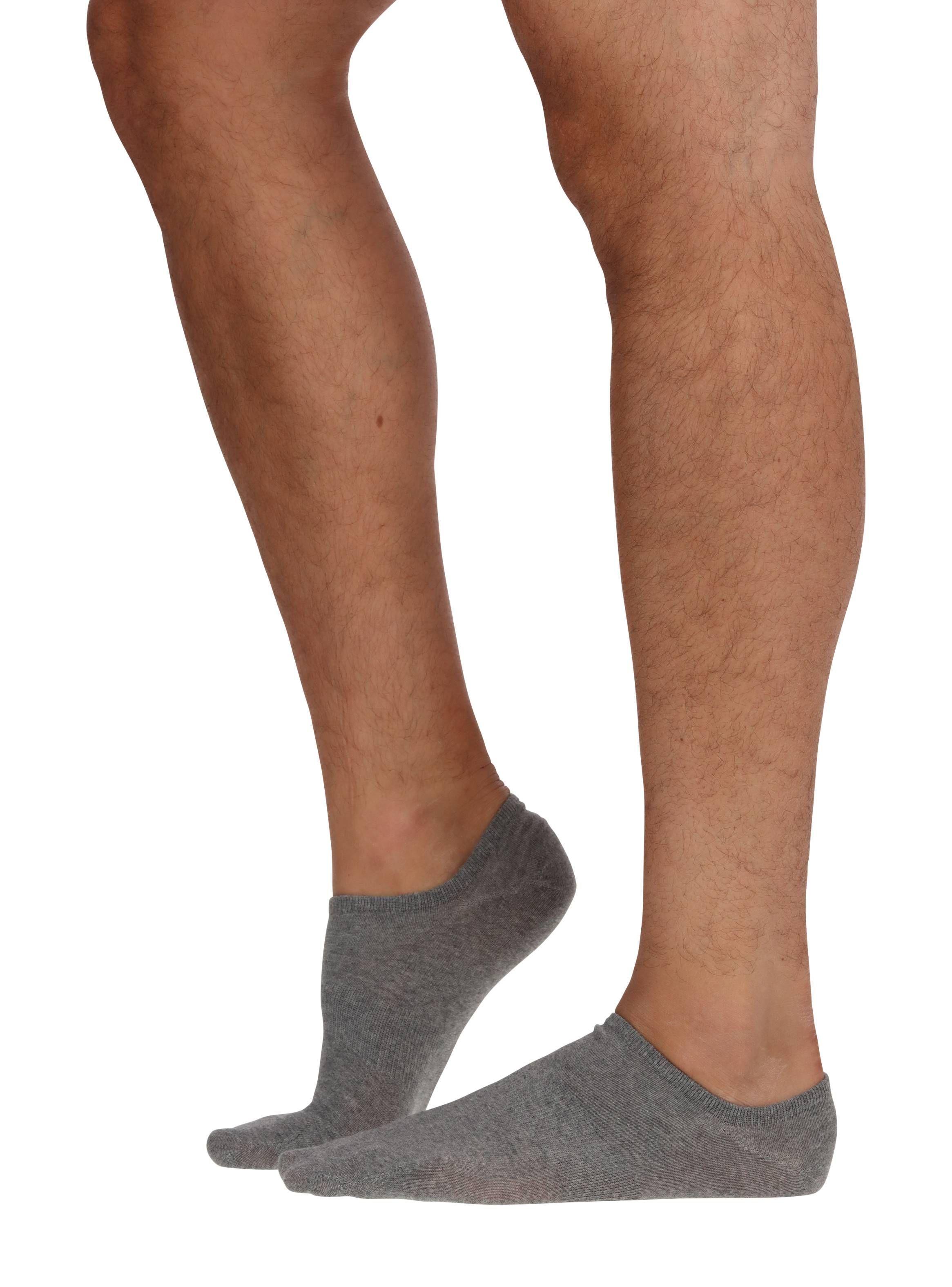 Calcetin Invisible Pack 4 Gris Melange Mota -3