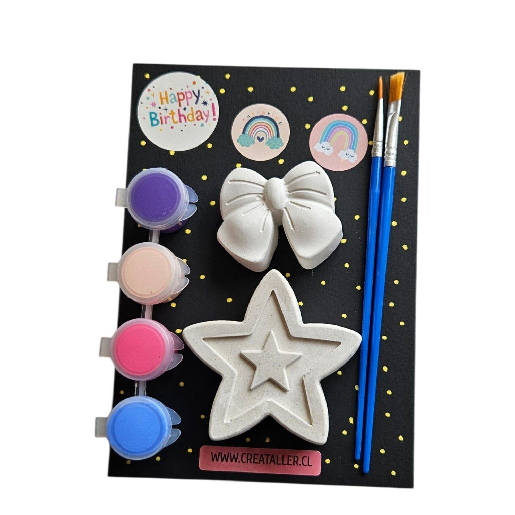 Pack de 5 kits creativo de yeso para fiestas Estrella-0