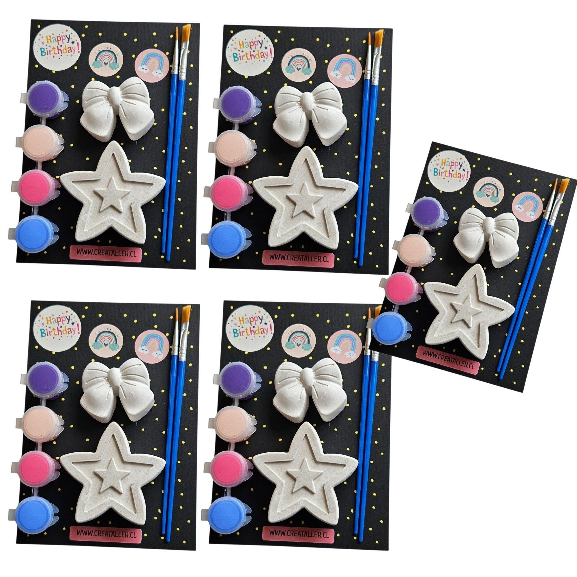 Pack de 5 kits creativo de yeso para fiestas Estrella-3