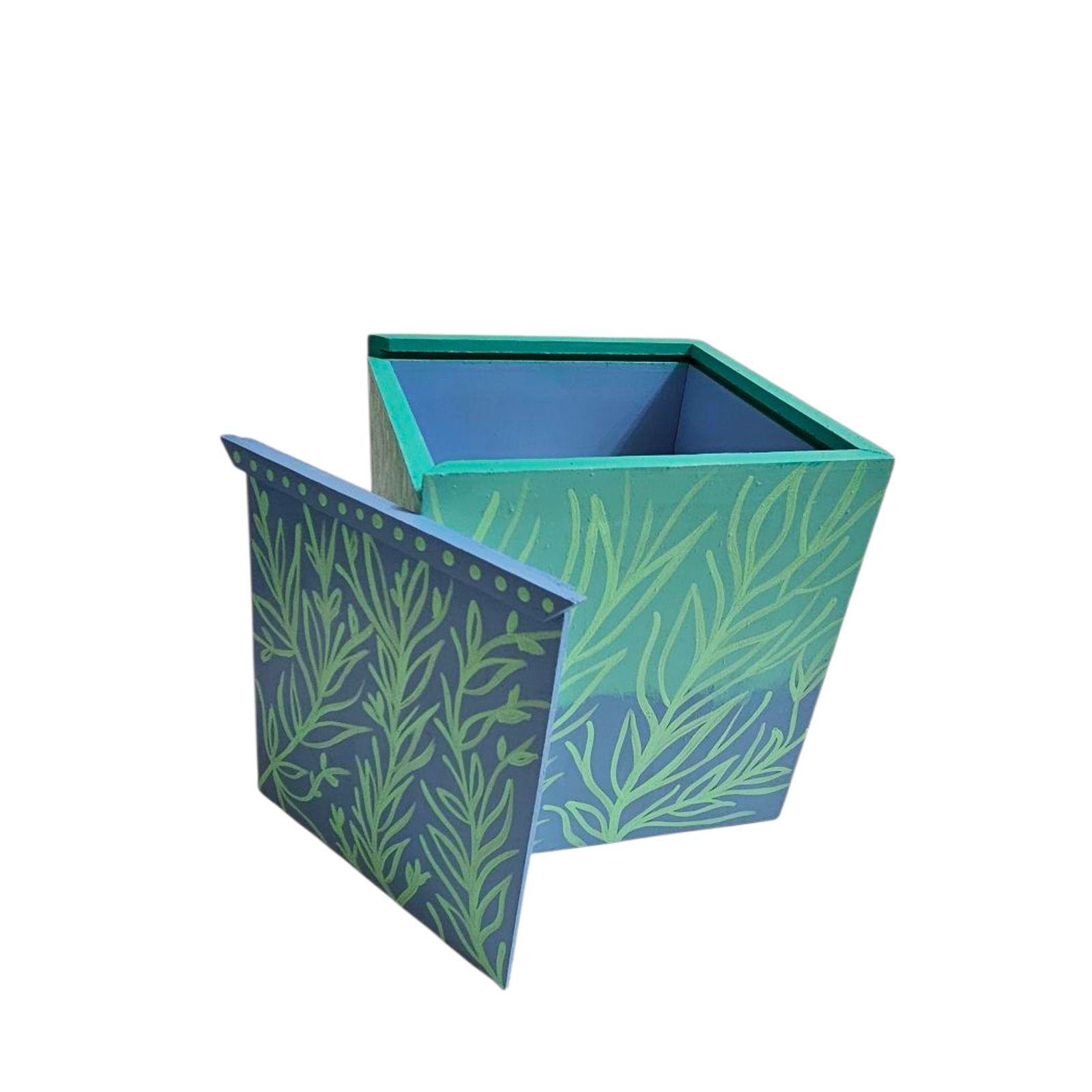 Caja de madera +set de 36 Famores celeste-2