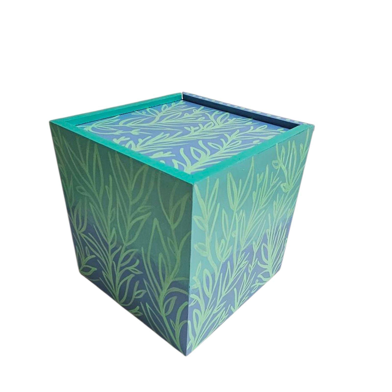 Caja de madera +set de 36 Famores celeste-7