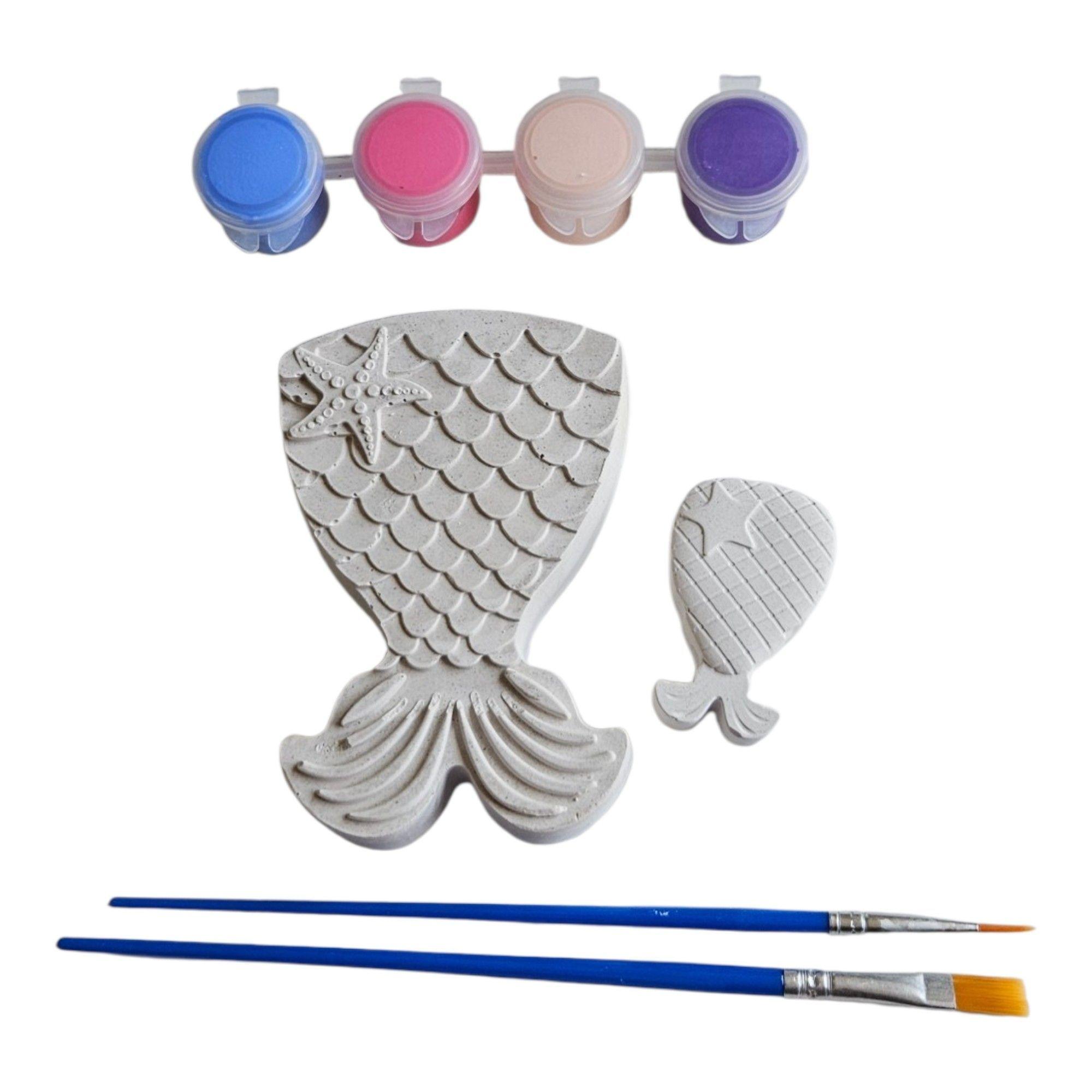 Pack de 5 kits creativo de yeso para fiestas COLAS DE SIRENA-2