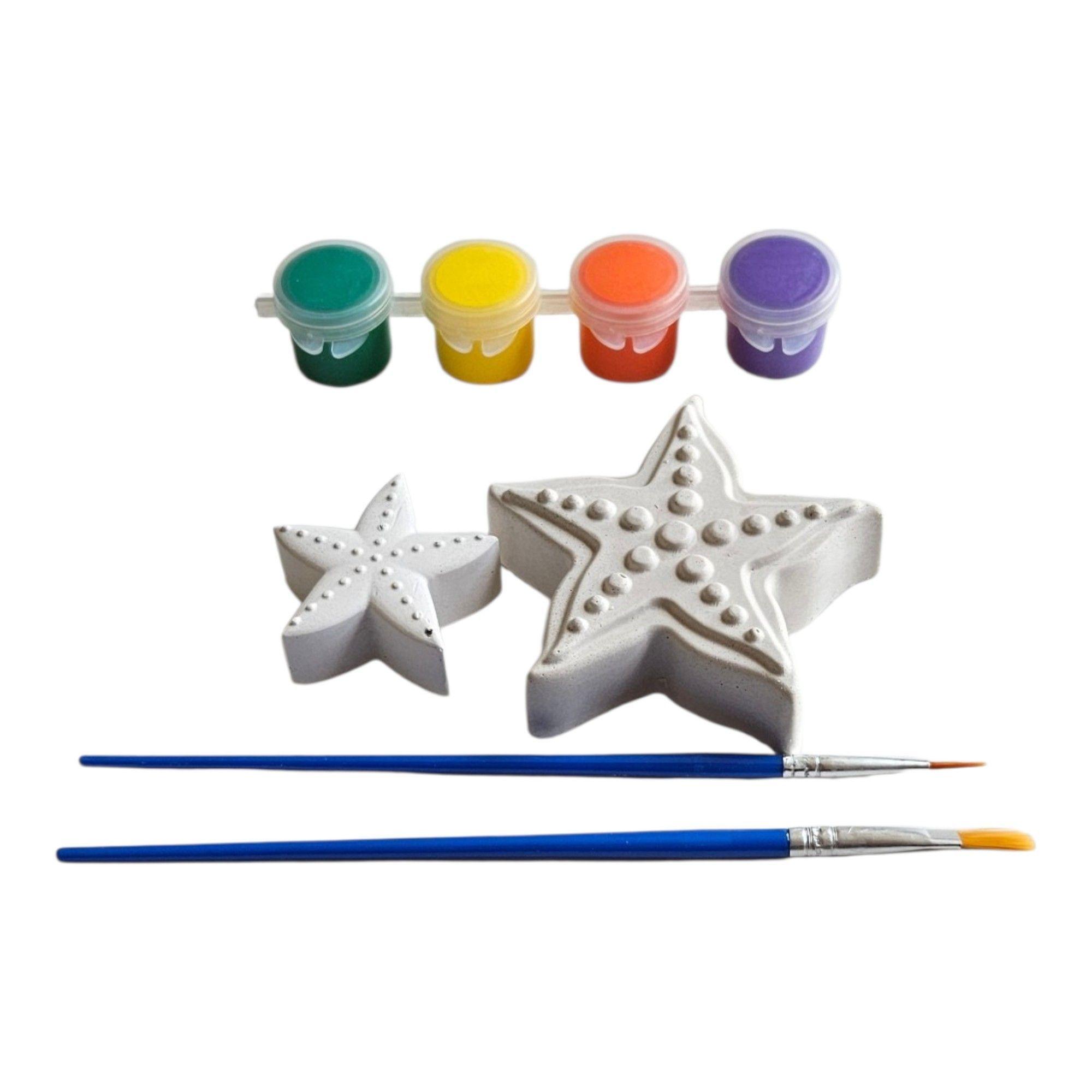 Pack de 5 kits creativo de yeso para fiestas ESTRELLAS DE MAR-1