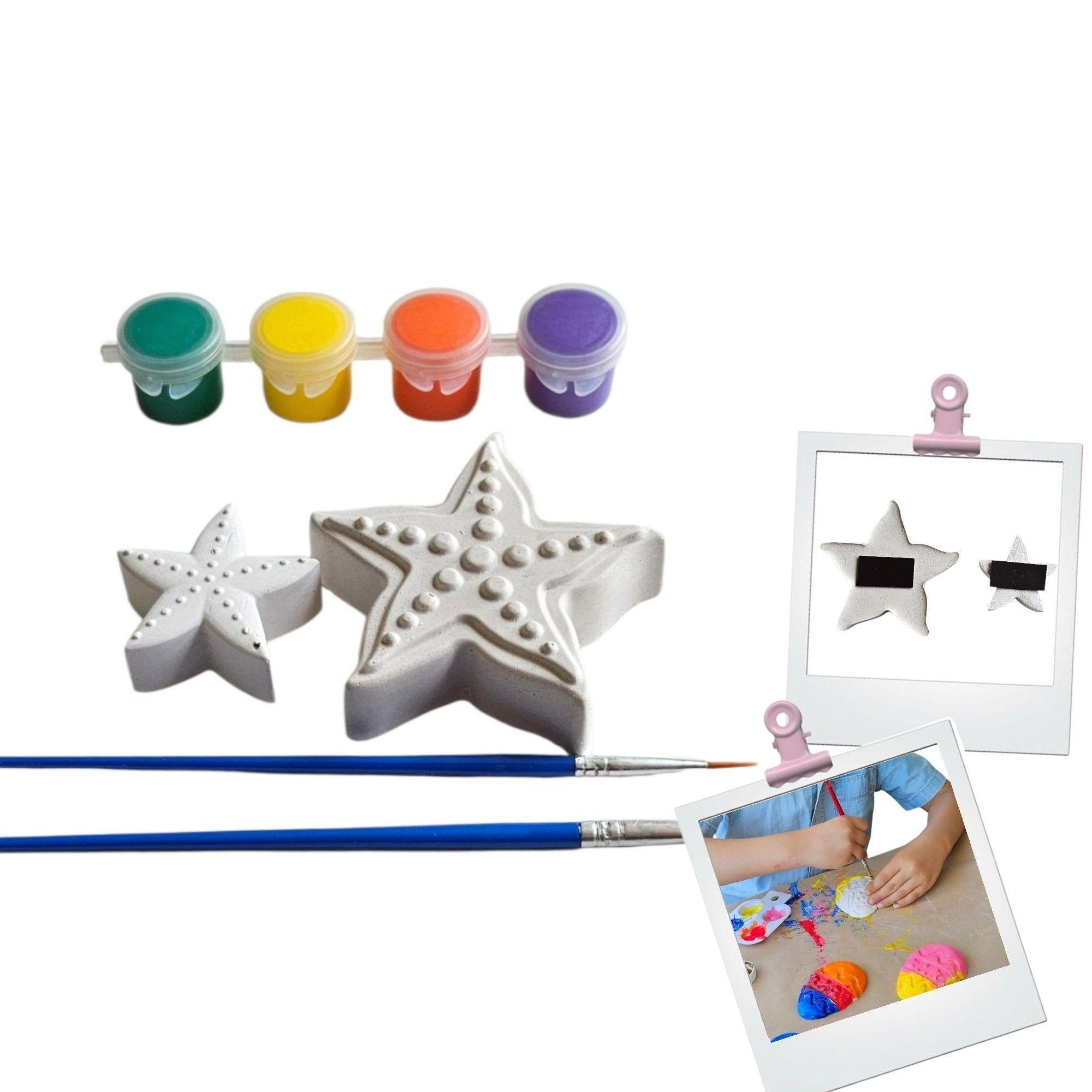 Pack de 5 kits creativo de yeso para fiestas ESTRELLAS DE MAR-2