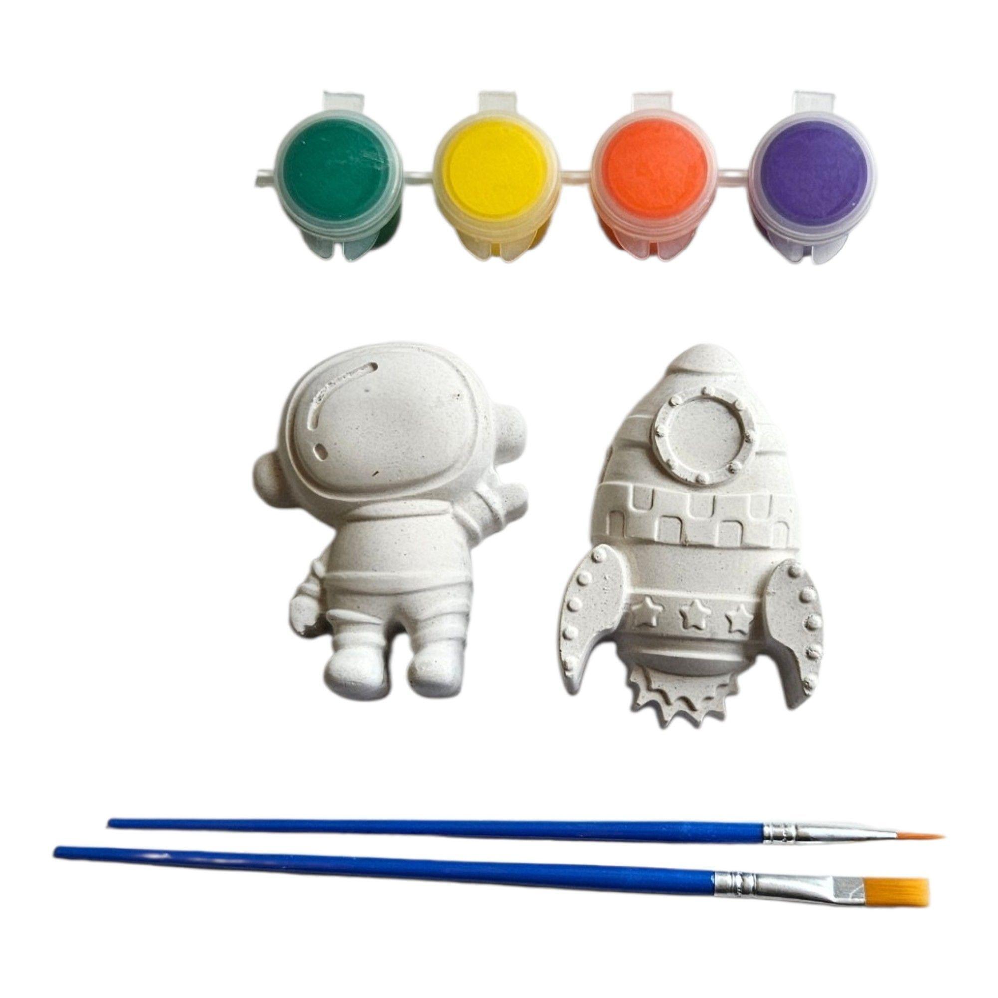 Pack de 5 kits creativo de yeso Astronauta y cohete-1
