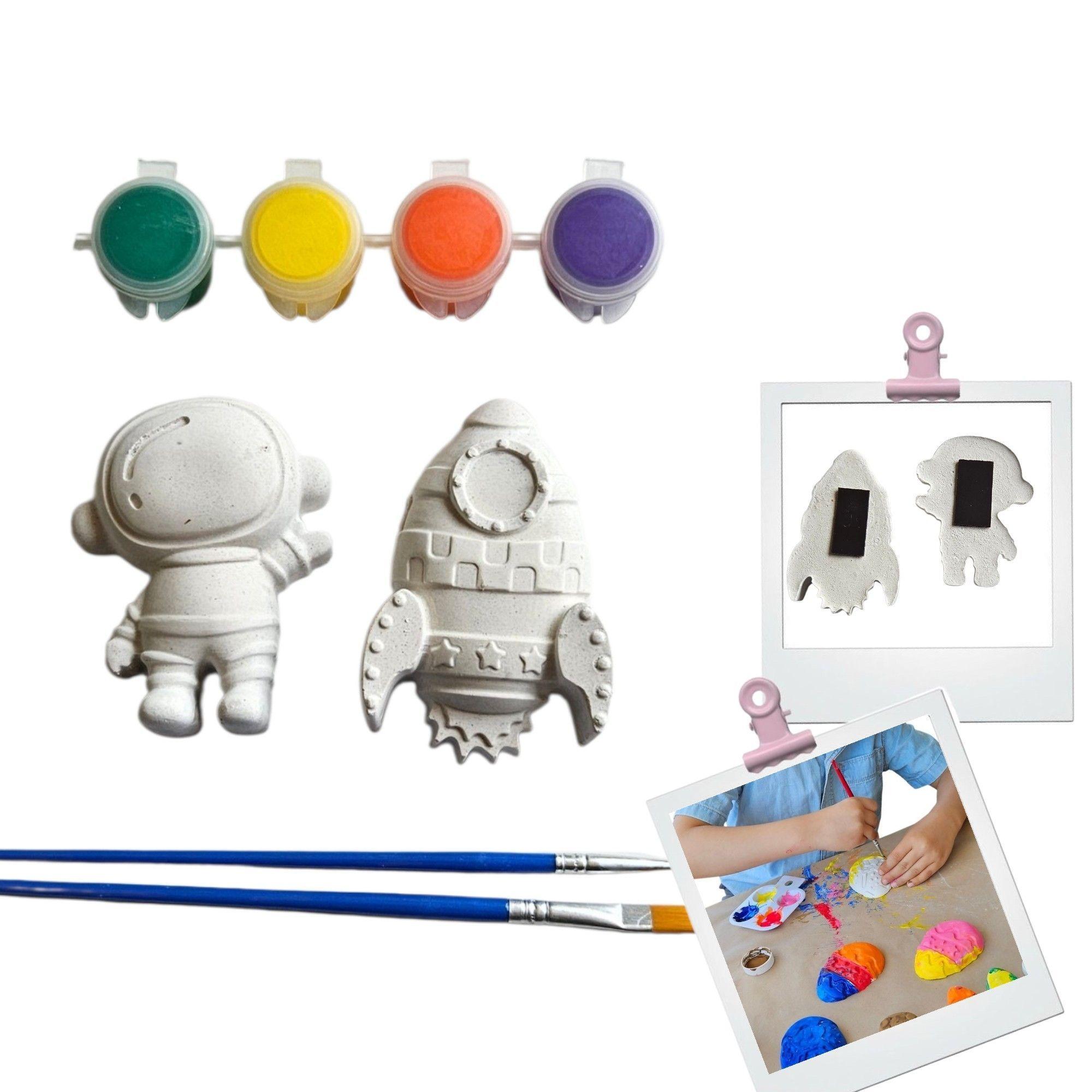 Pack de 5 kits creativo de yeso Astronauta y cohete-2