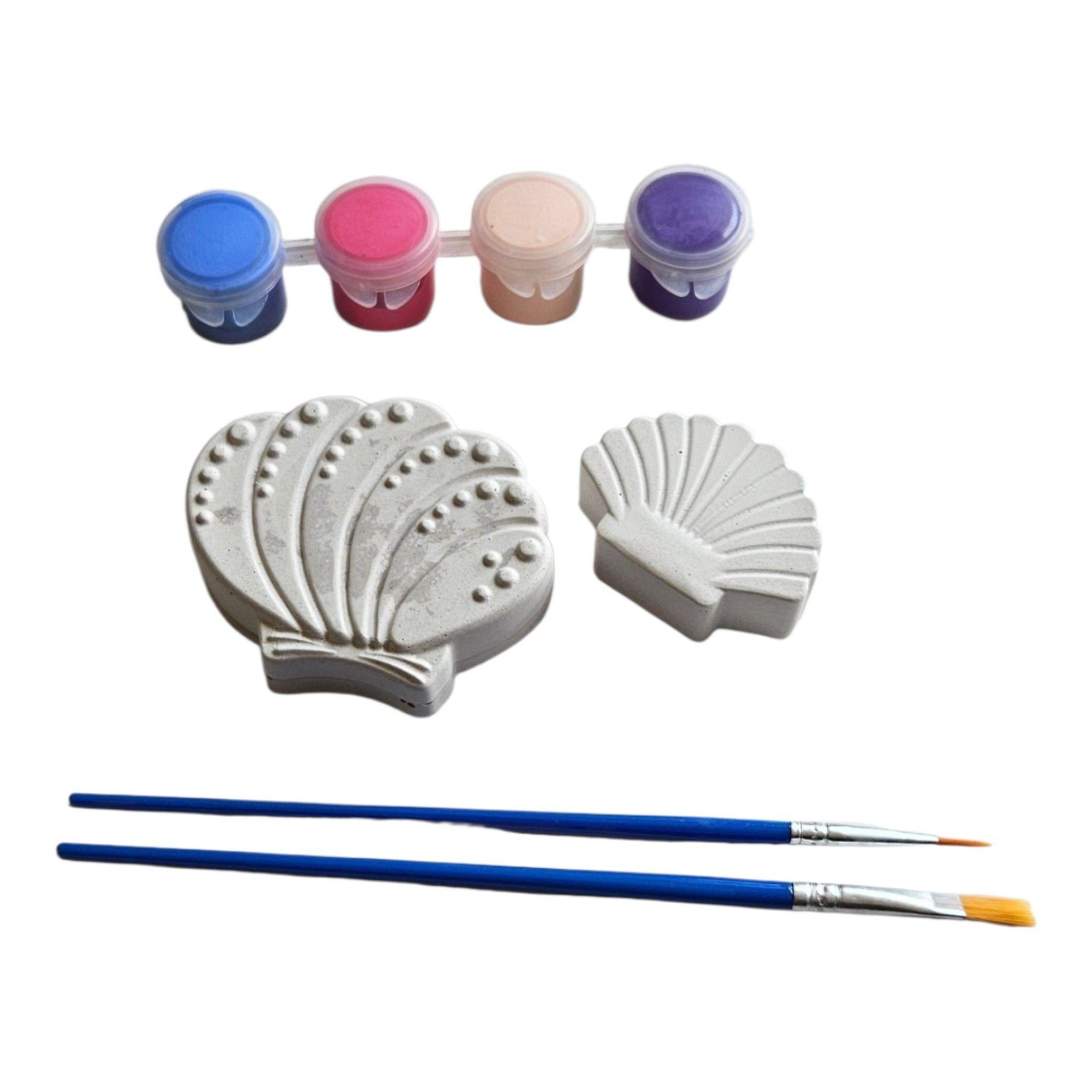 Pack de 5 kits creativo de yeso para fiestas Conchitas de mar-1
