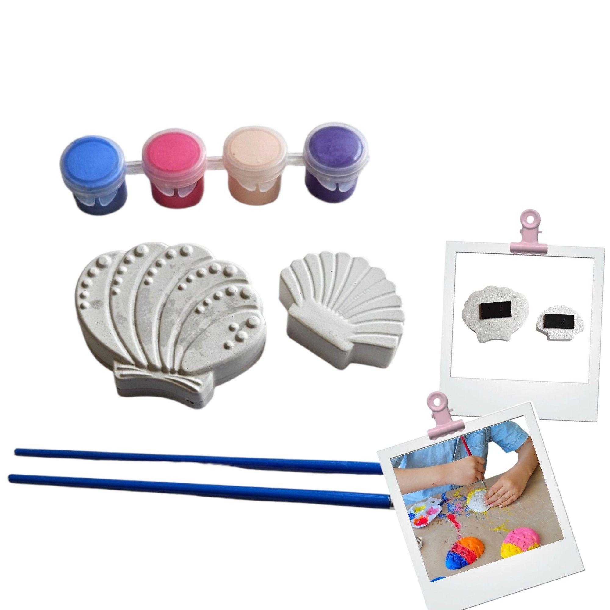 Pack de 5 kits creativo de yeso para fiestas Conchitas de mar-2