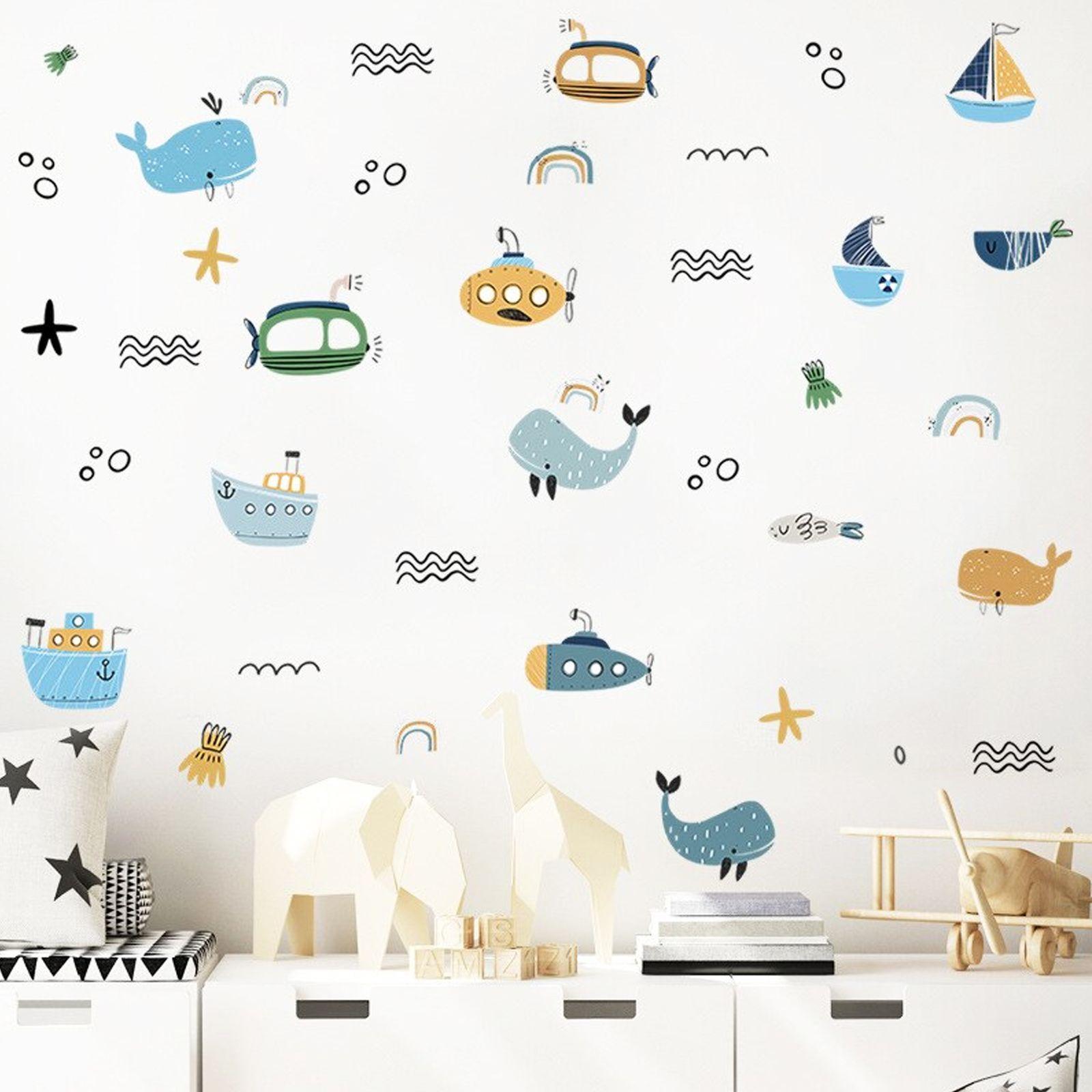 Submarinos vinilo stickers deco muro dormitorio infantil-1