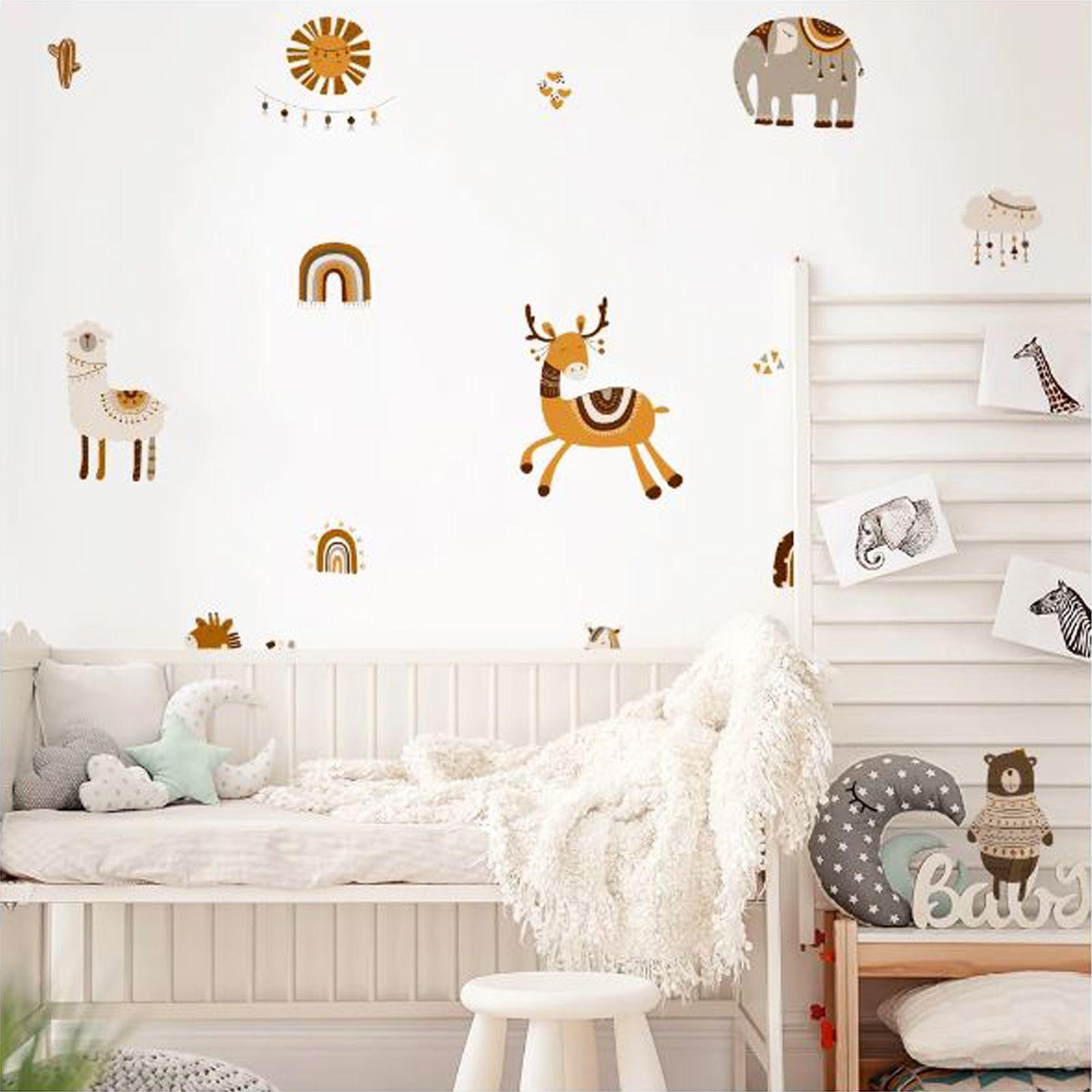 Oso, llama, elefante, vinilo Deco muro dormitorio infantil-3