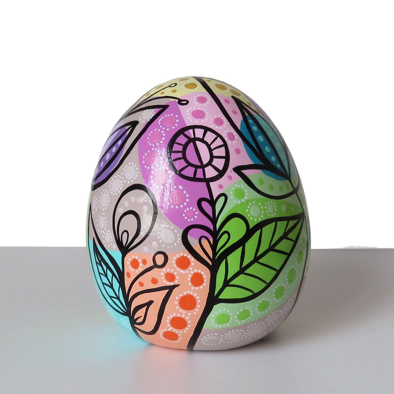 Huevo decorativo de cerámica 15cm-1