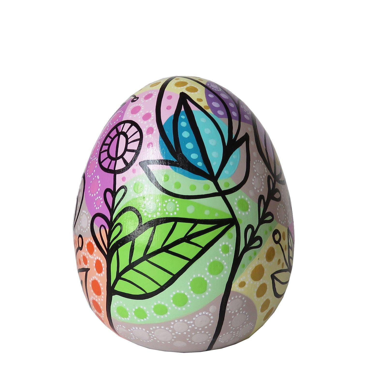 Huevo decorativo de cerámica 15cm-0
