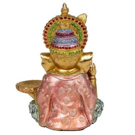  Ganesha Dorado Portavelas Figura - Resina-3